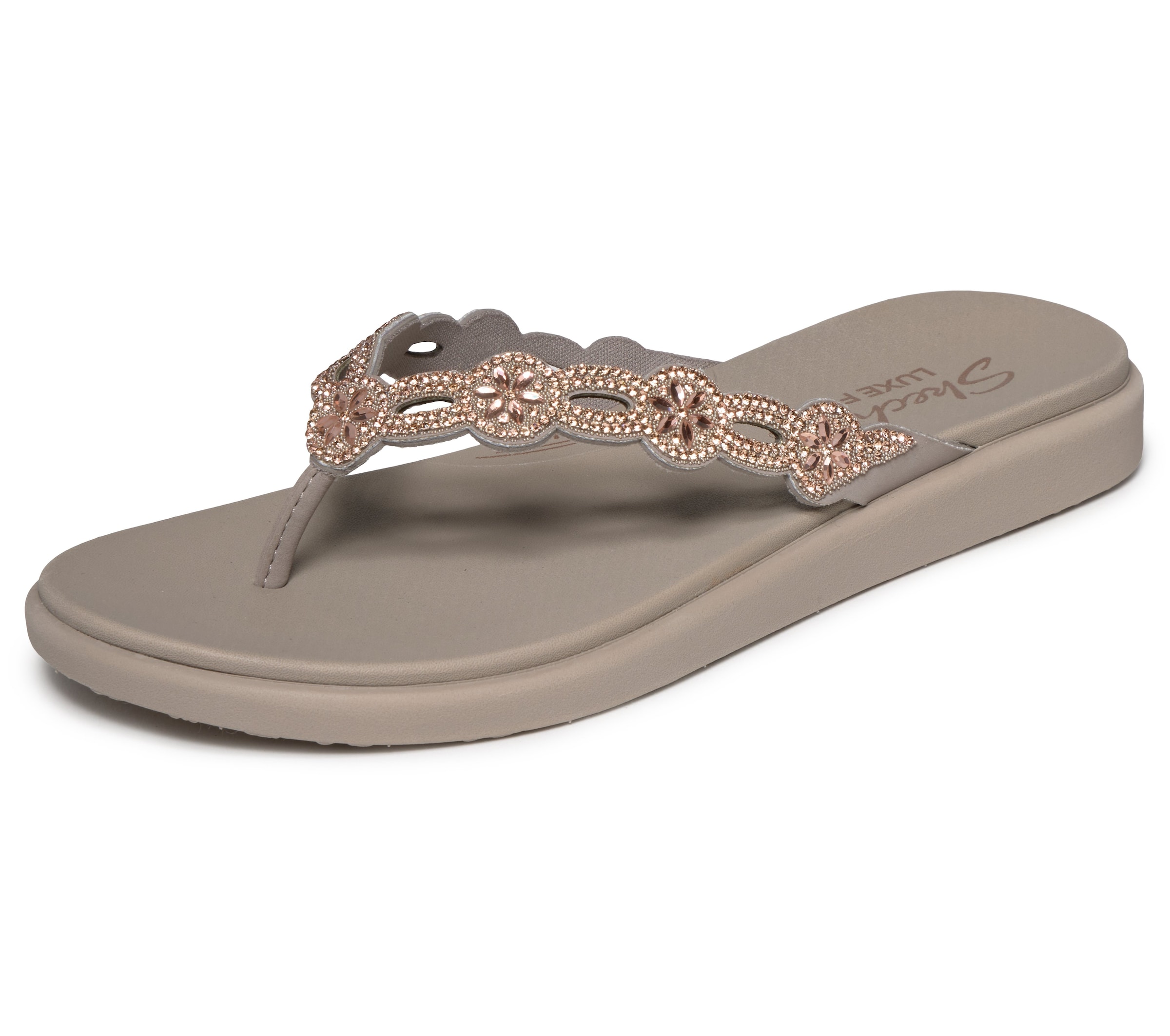Skechers Zehentrenner »MEDITATION LUXE«  Strandschuh, Sommerschuh, Badeschuh mit Schmucksteinchen
