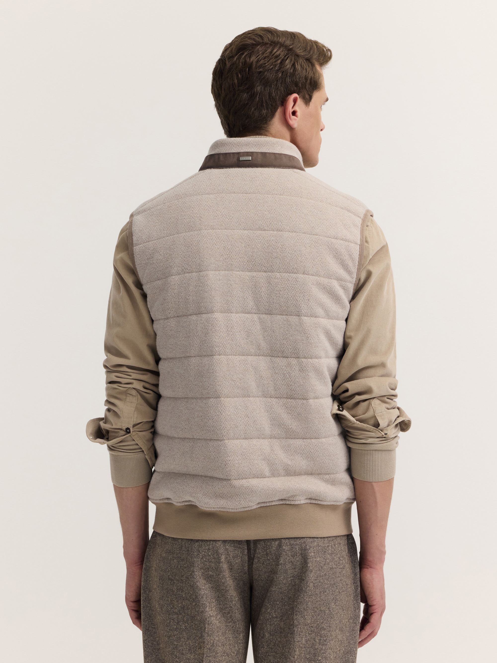 bugatti Sweatweste »Regular Fit« Regular Fit Baumwolle Jacquard Stehkragen