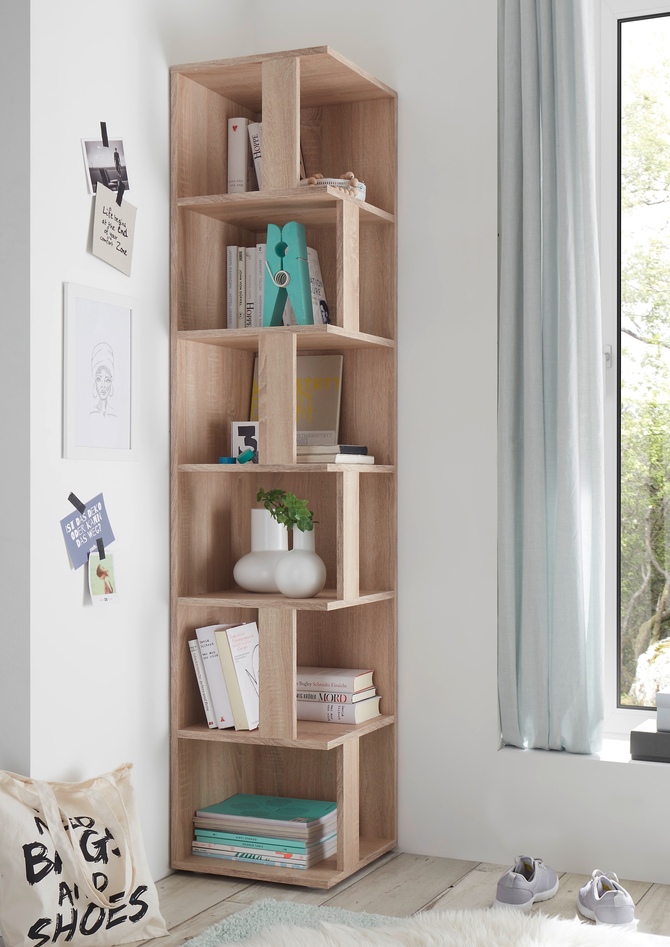 BEGA OFFICE Eckregal »Corner Shelf«, mit 6 offenen Fächer, Regal in 2 Farbausführungen