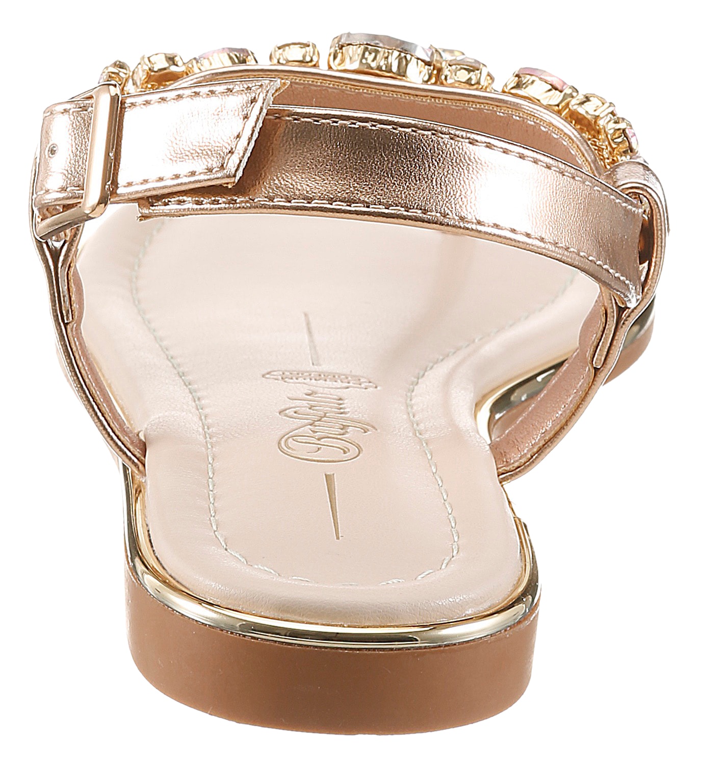 Buffalo Zehentrenner »KIRA ICE«  , Riemchensandale, Sommerschuh, Urlaubsandale, Memory Foam Innensohle