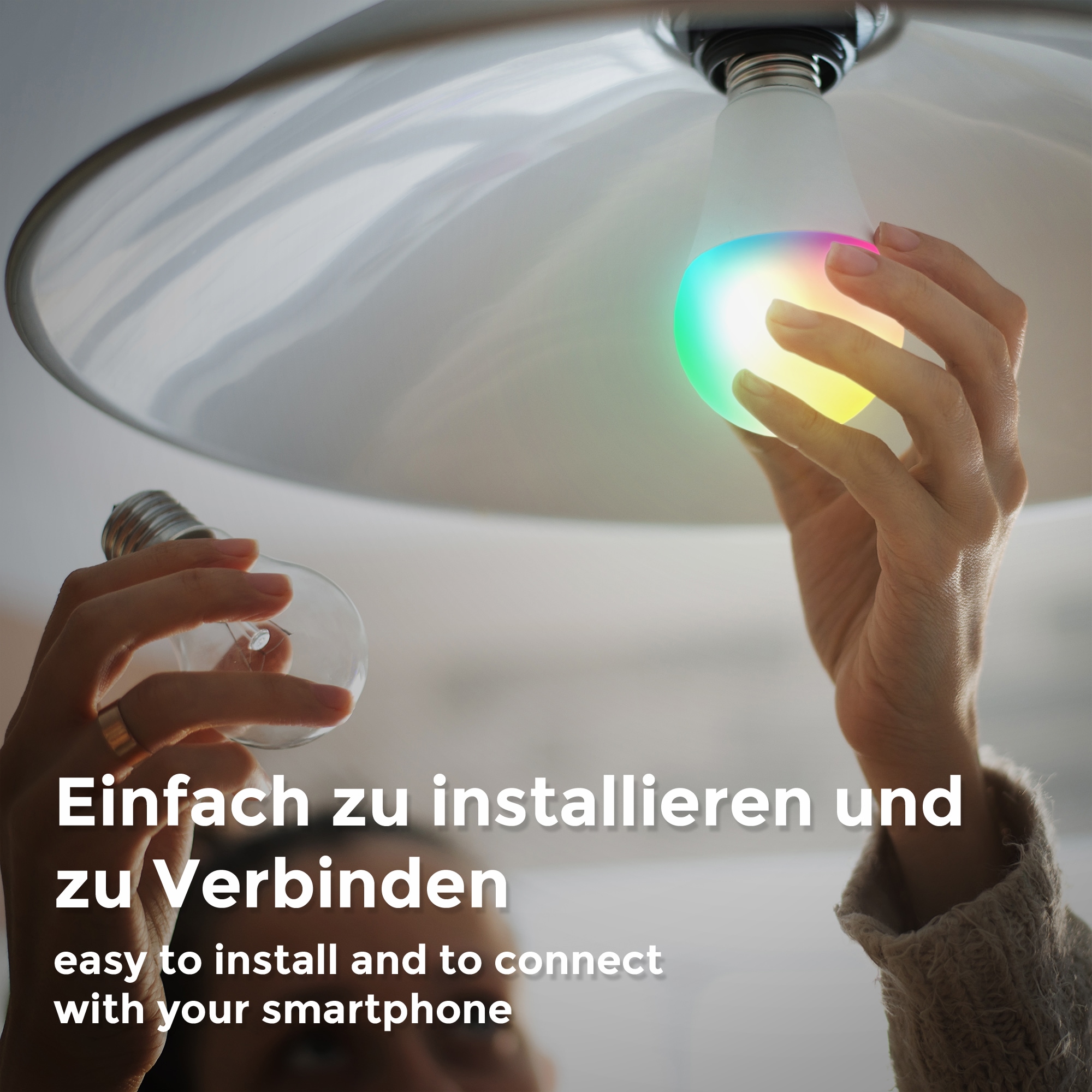 B.K.Licht LED-Leuchtmittel, E27, 2 St., Warmweiß, Smart Home LED-Lampe, RGB, WiFi, App-Steuerung, dimmbar