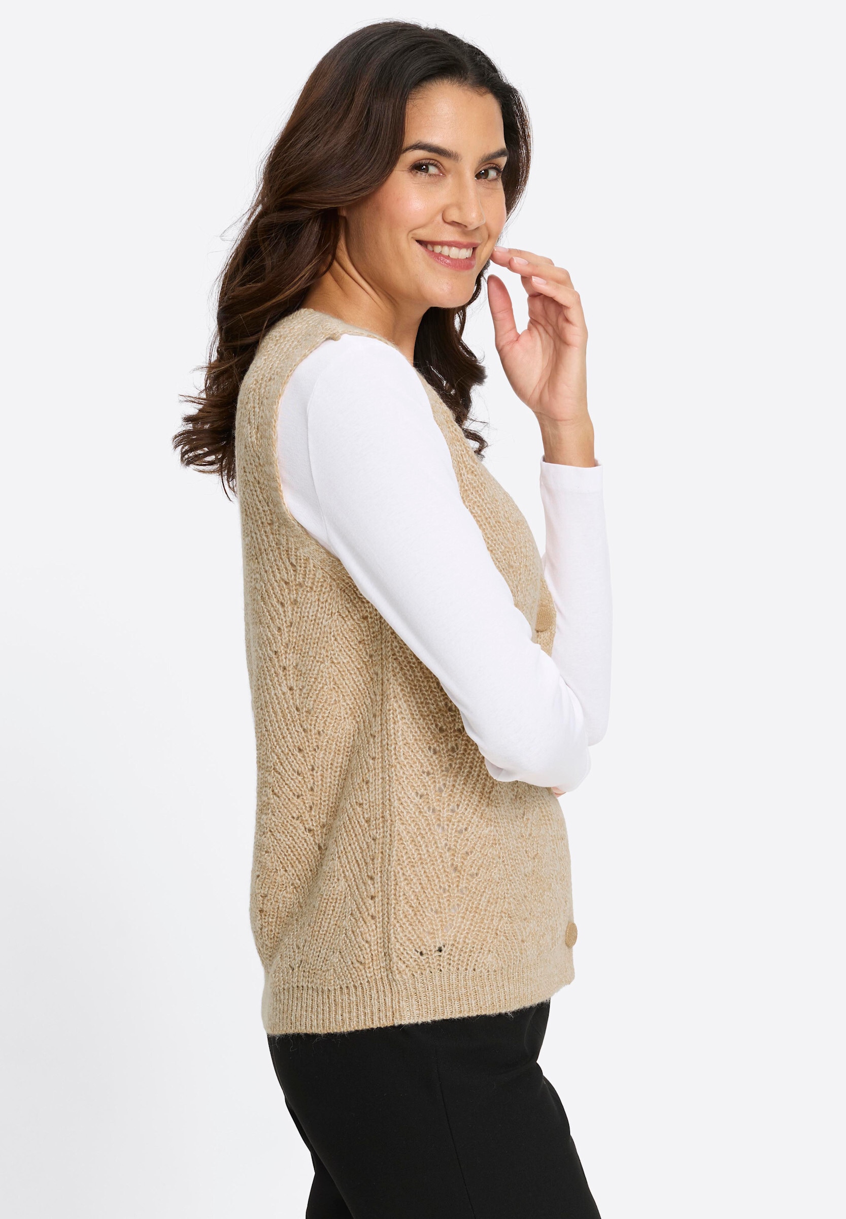Witt Strickweste »Strickweste Strickweste mit Ajourmuster«