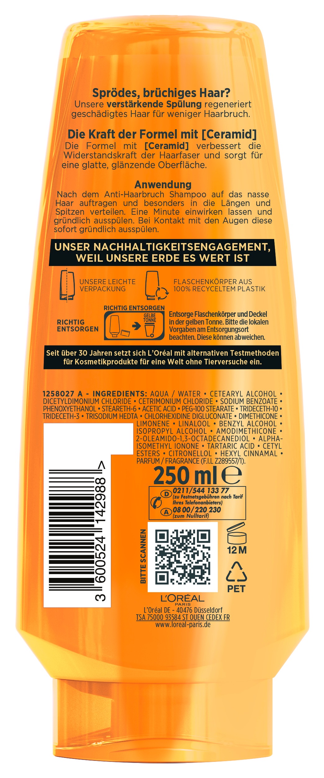 L'ORÉAL PARIS Haarspülung »L'Oréal Paris Elvital Anti-Haarbruch Spülung«, (6 tlg.)