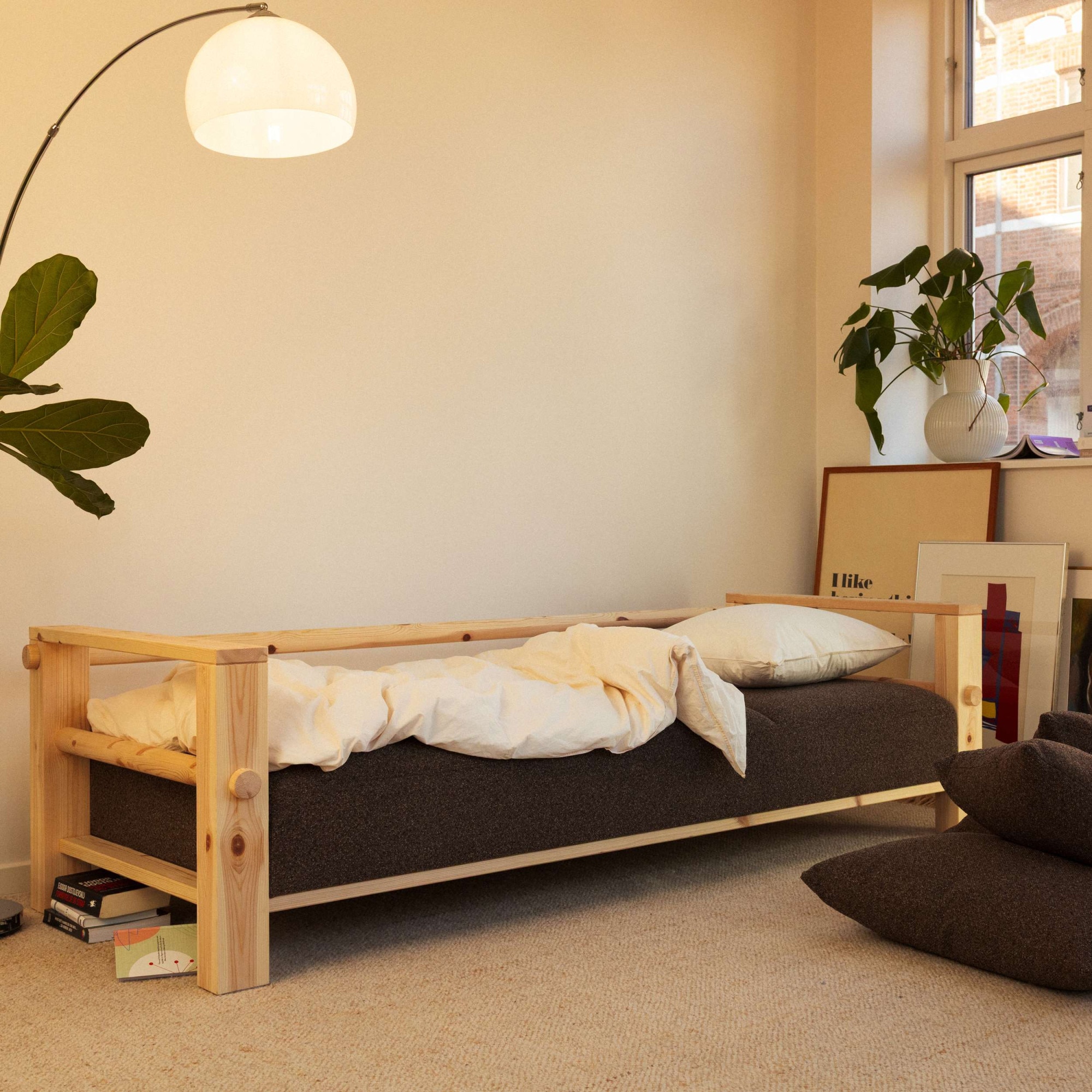 Karup Design Sofa »Bare Sofa, Schlafsofa mit Boxspring, 3-Sitzer, Couch, Bettfunktion« Boxspring-Matratze mit Sprungfedern, 3 Rückenkissen, Made in Europe