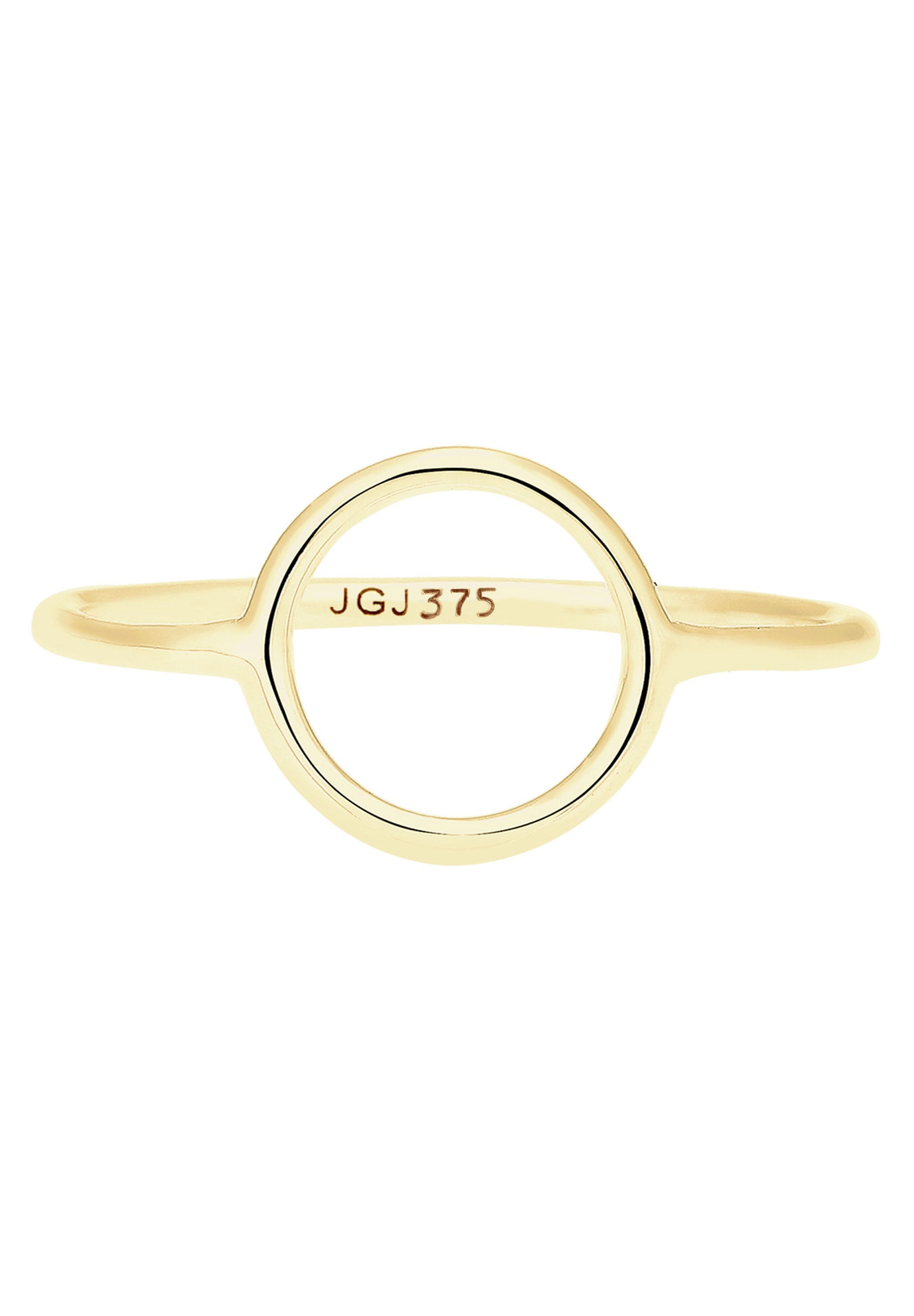 Elli Premium Silberring »Ring Geo Trend Look Kreis Statement 375 Gelbgold«