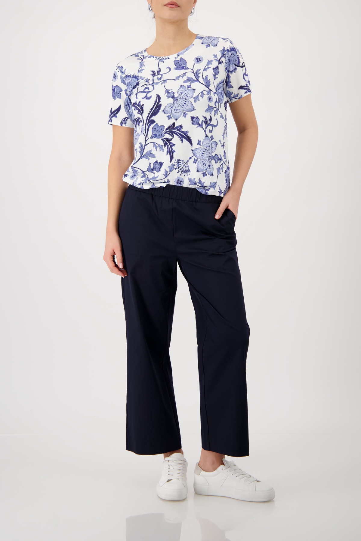 Monari T-Shirt »Shirt Blumendruck allover« Regular fit mit Blumenmuster