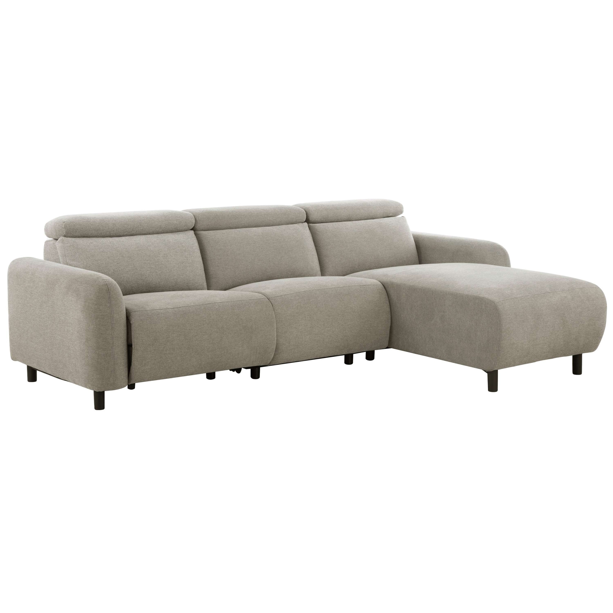 OTTO home Ecksofa »SKAANE Struktur, L-Form, 274 cm, manuelle/elektrische Relaxfunktion,« 274 cm, mit Kopfteilverstellung und man. oder elektr. Relaxfunktion