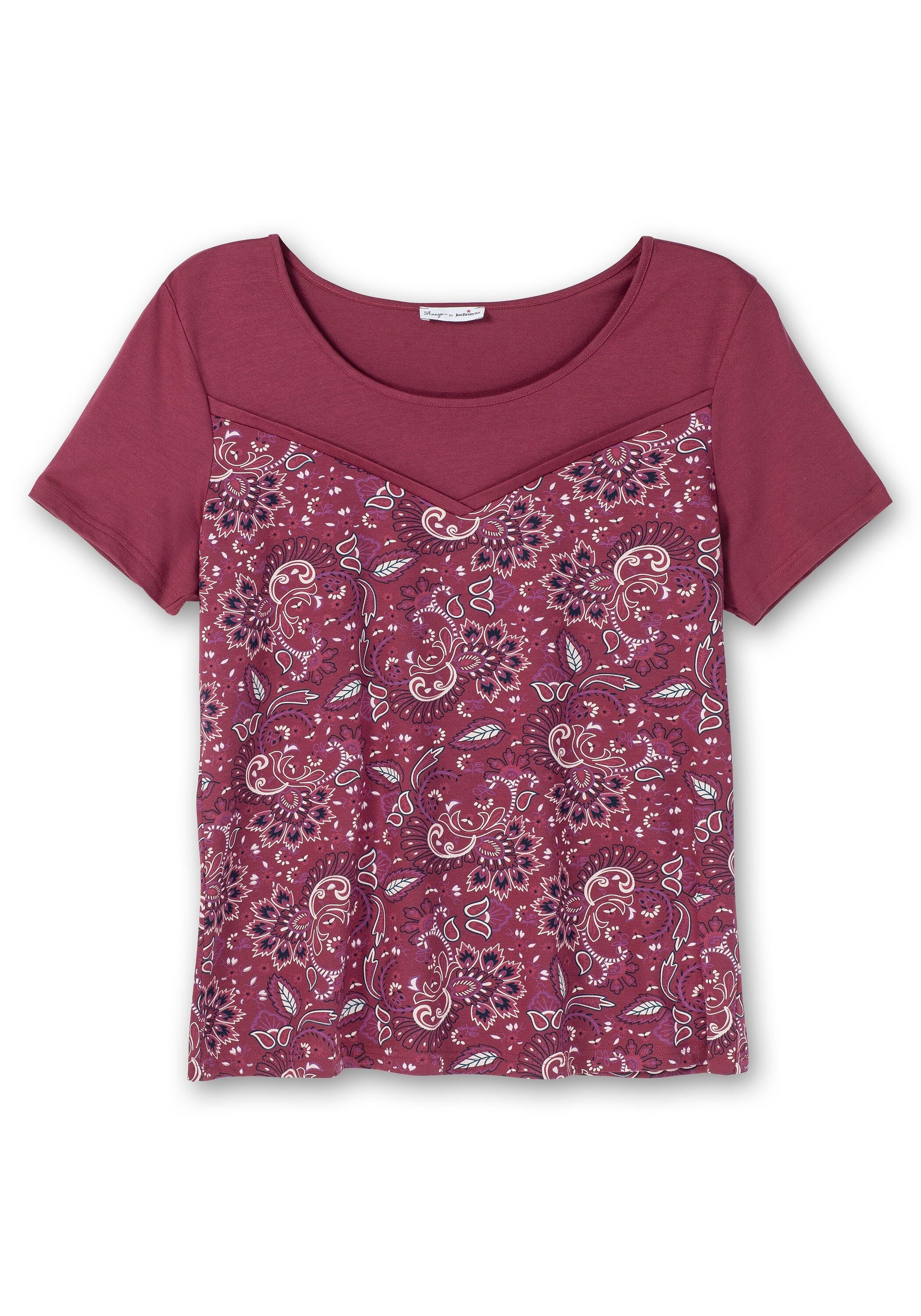 Sheego T-Shirt »Kurzarmshirt mit Paisleymuster«, mit Paisleymuster