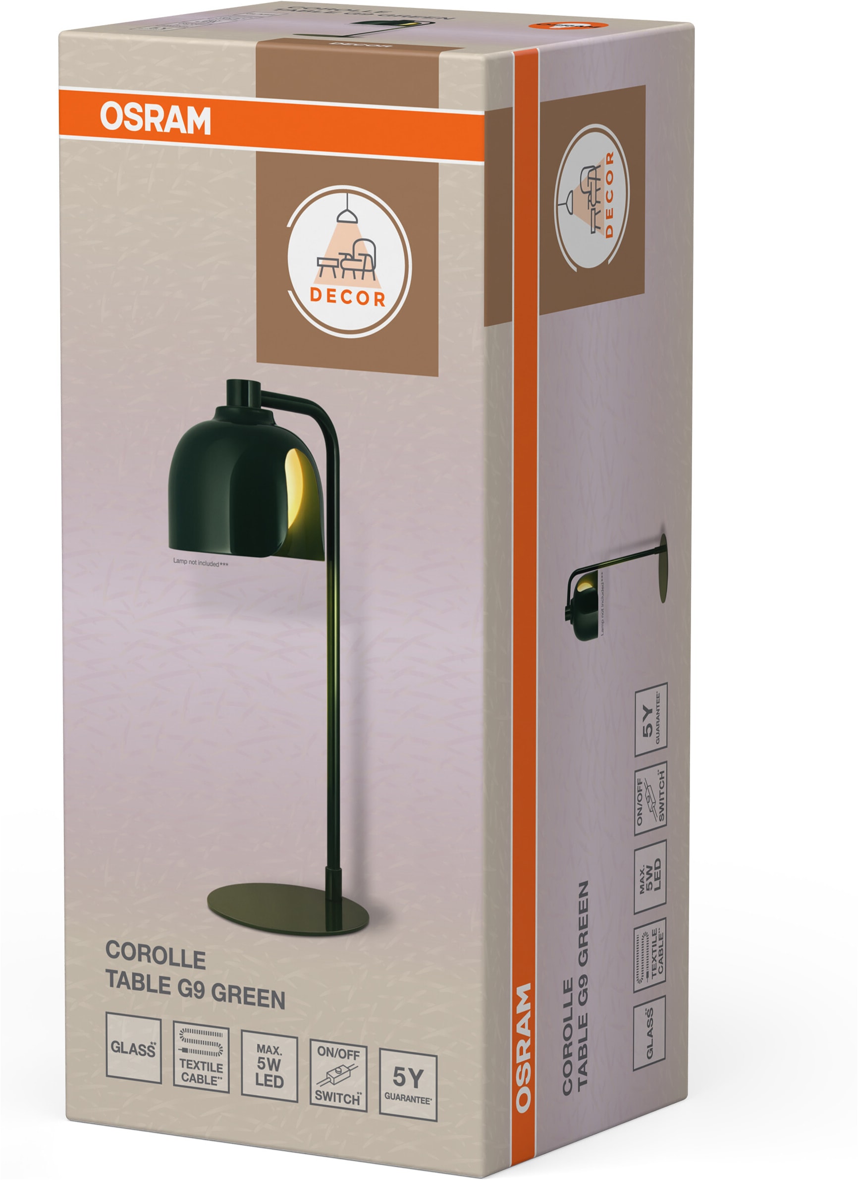 Osram Tischleuchte »Decor Corolle« G9 1 Stk. Fassung G9, Stahl und Glas