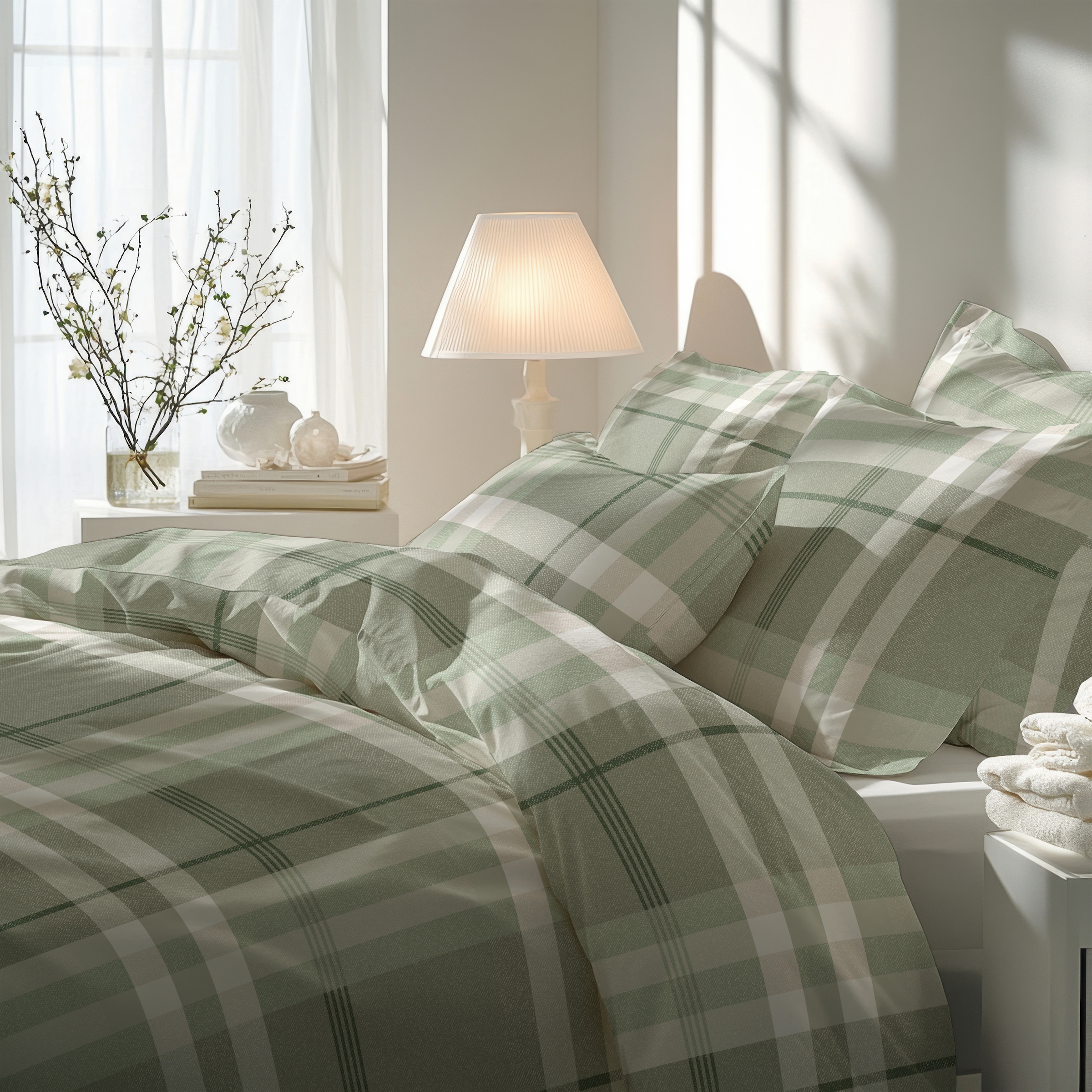 Florella Bettwäsche »»Konrad gruen « Microfaser-Twill,   100% Polyester«