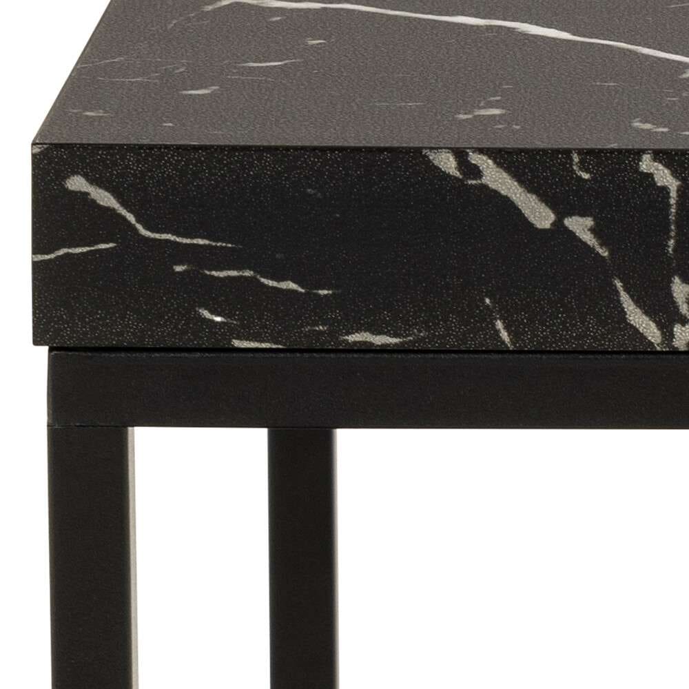 ACTONA GROUP Beistelltisch »Barossa«, Steinoptik, schwarze Stahlbeine