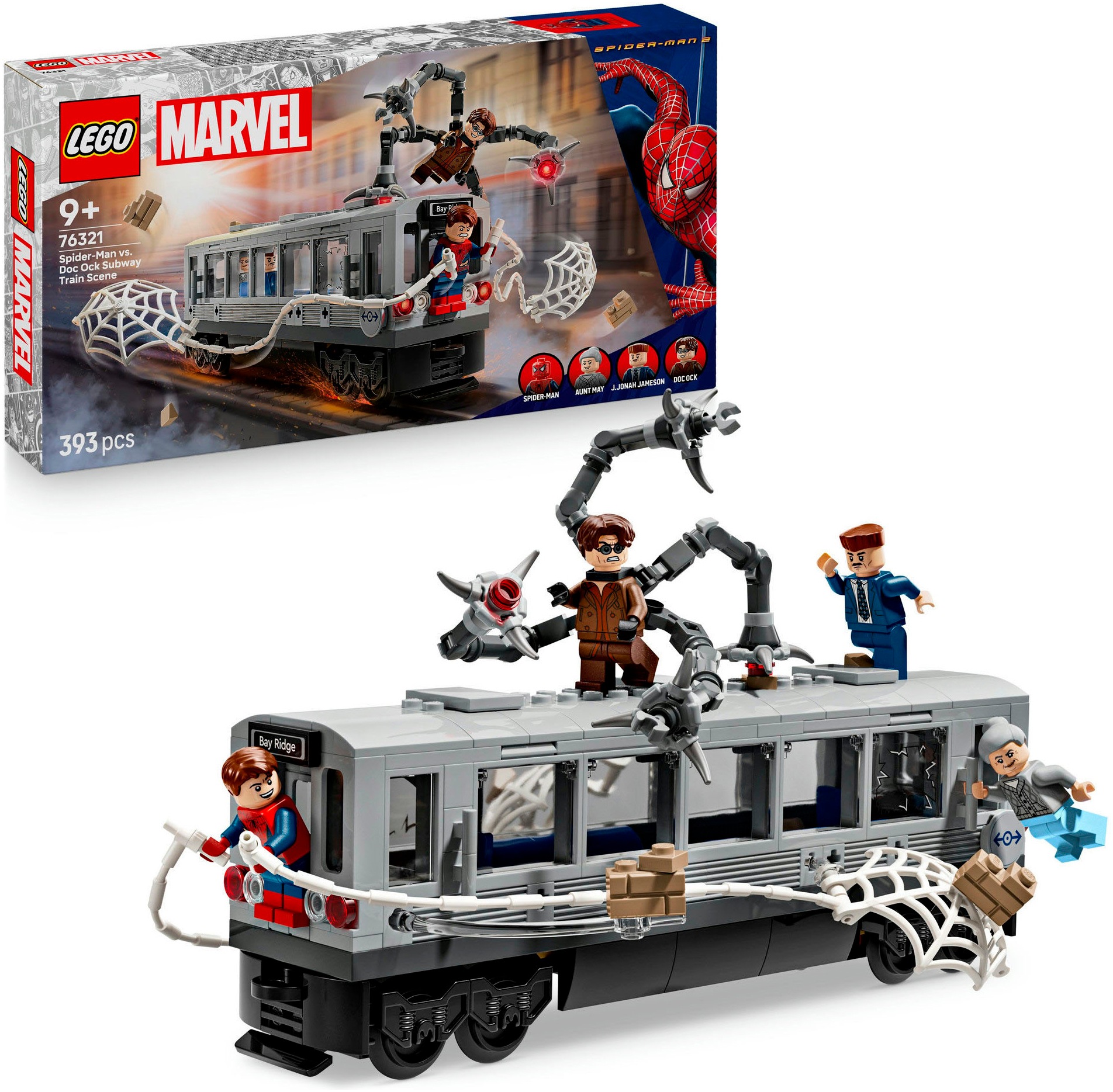 LEGO® Konstruktionsspielsteine »Spider-Man vs. Doc Ock: Showdown in der U-Bahn (76321)«, (393 St.), LEGO Super Heroes; Made in Europe