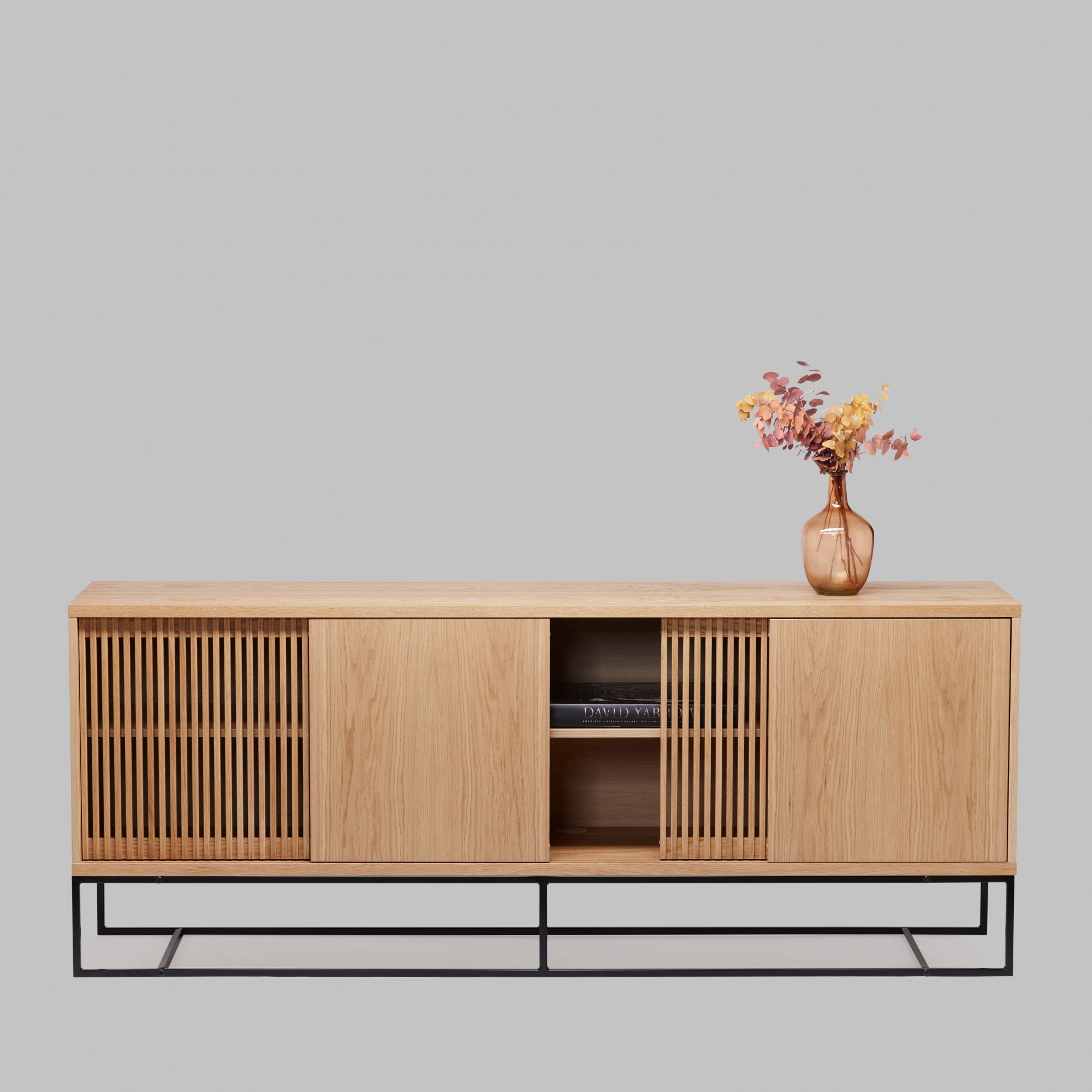 Woodman Sideboard »Ende«, Kommode, teilmassiv, Metallfüße, Breite 188 cm, FSC®