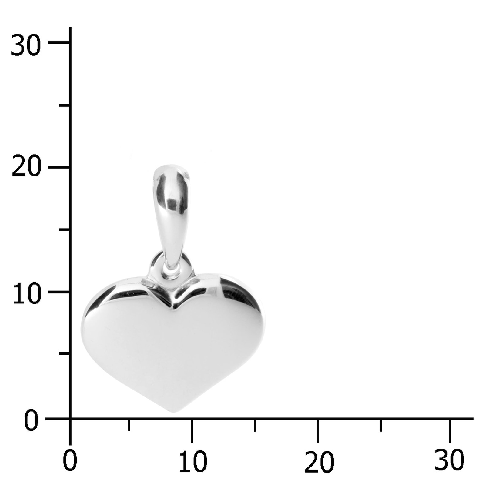OSTSEE-SCHMUCK Kettenanhänger »- Herz 15 mm - Silber 925/000 -,«