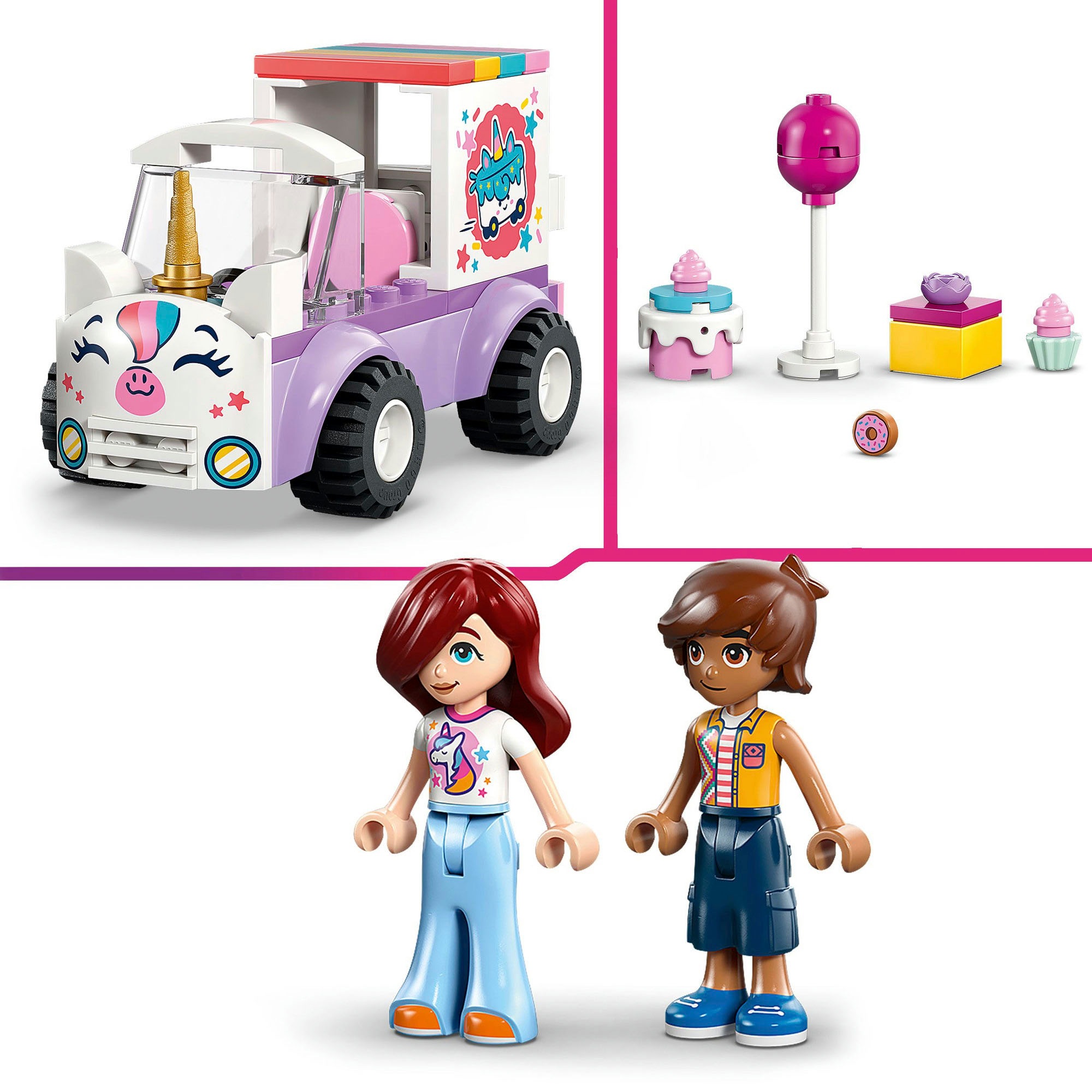 LEGO® Konstruktionsspielsteine »Einhorn-Kuchenlieferwagen (42675), LEGO Friends« Made in Europe