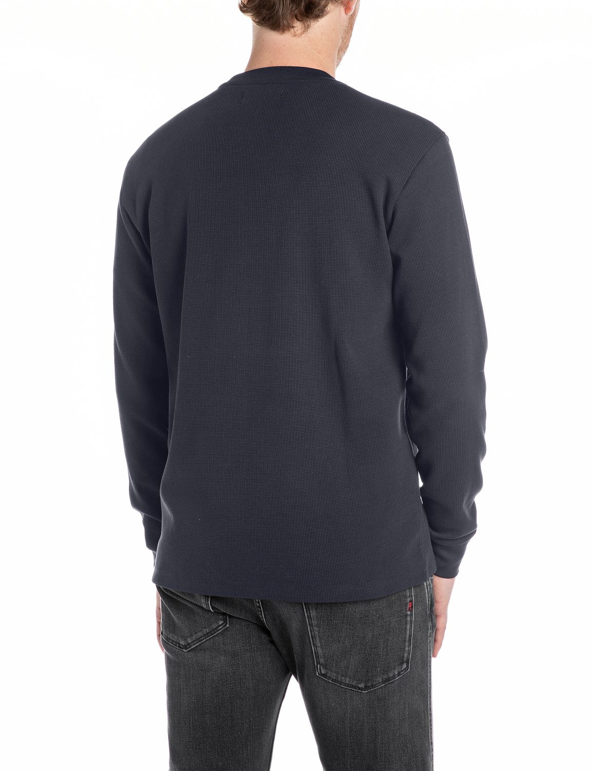 Replay Longsleeve Regular Fit, Rundhalsform