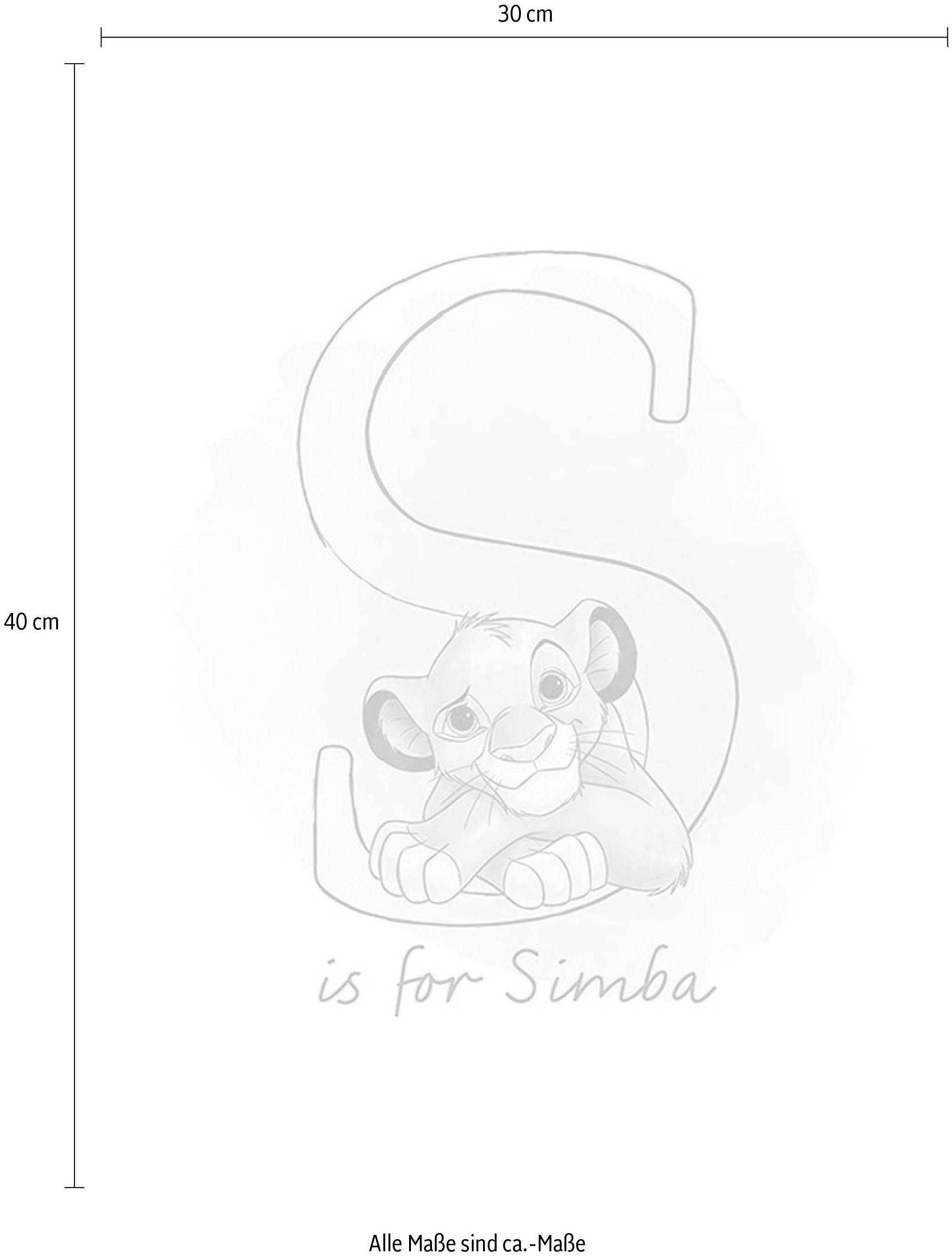 Komar Poster »S like Simba«, (1 OTTO Disney, St.), bei Kinderzimmer, Schlafzimmer, Wohnzimmer