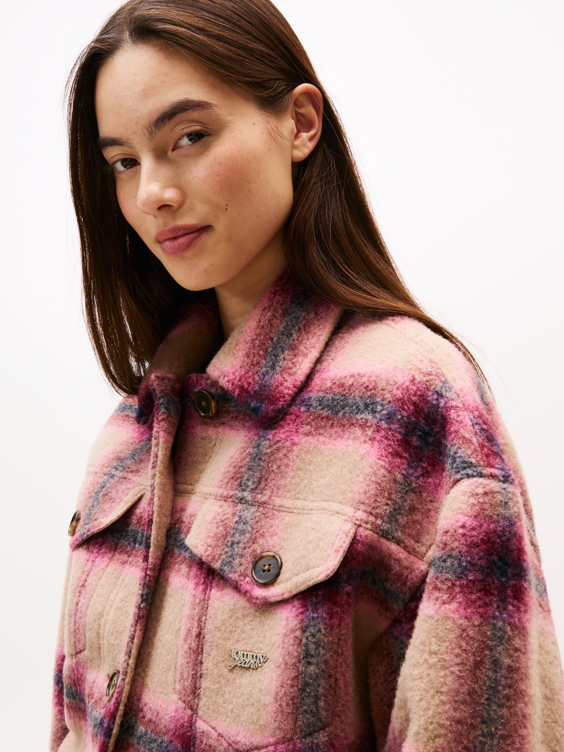 Tommy Jeans Hemdjacke »TJW WOOL TRUCKER JACKET«, mit Wolle