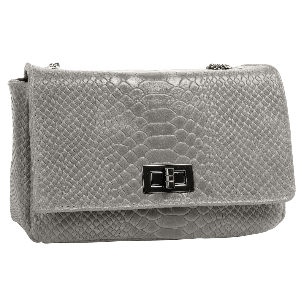 Cluty Umhängetasche, echt Leder, Made in Italy