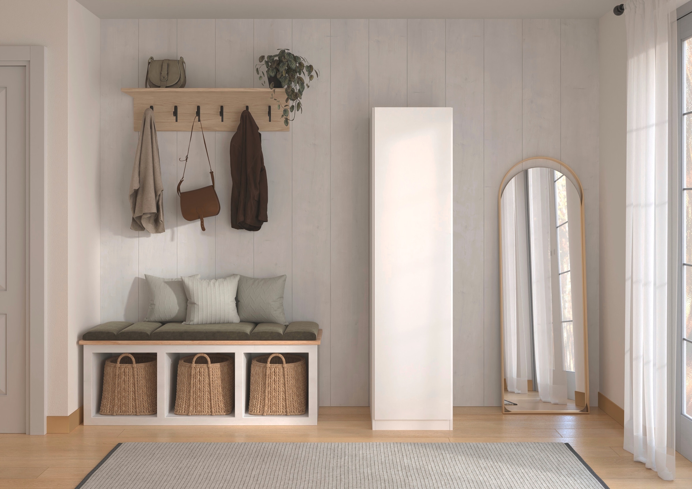 rauch Kleiderschrank »Schrank Möbel Schlafzimmer Garderobe Kinderzimmer WELTNEUHEIT ELVIK« PATENTIERTES SCHNELLMONTAGESYSTEM mit Push-to-open MADE IN GERMANY