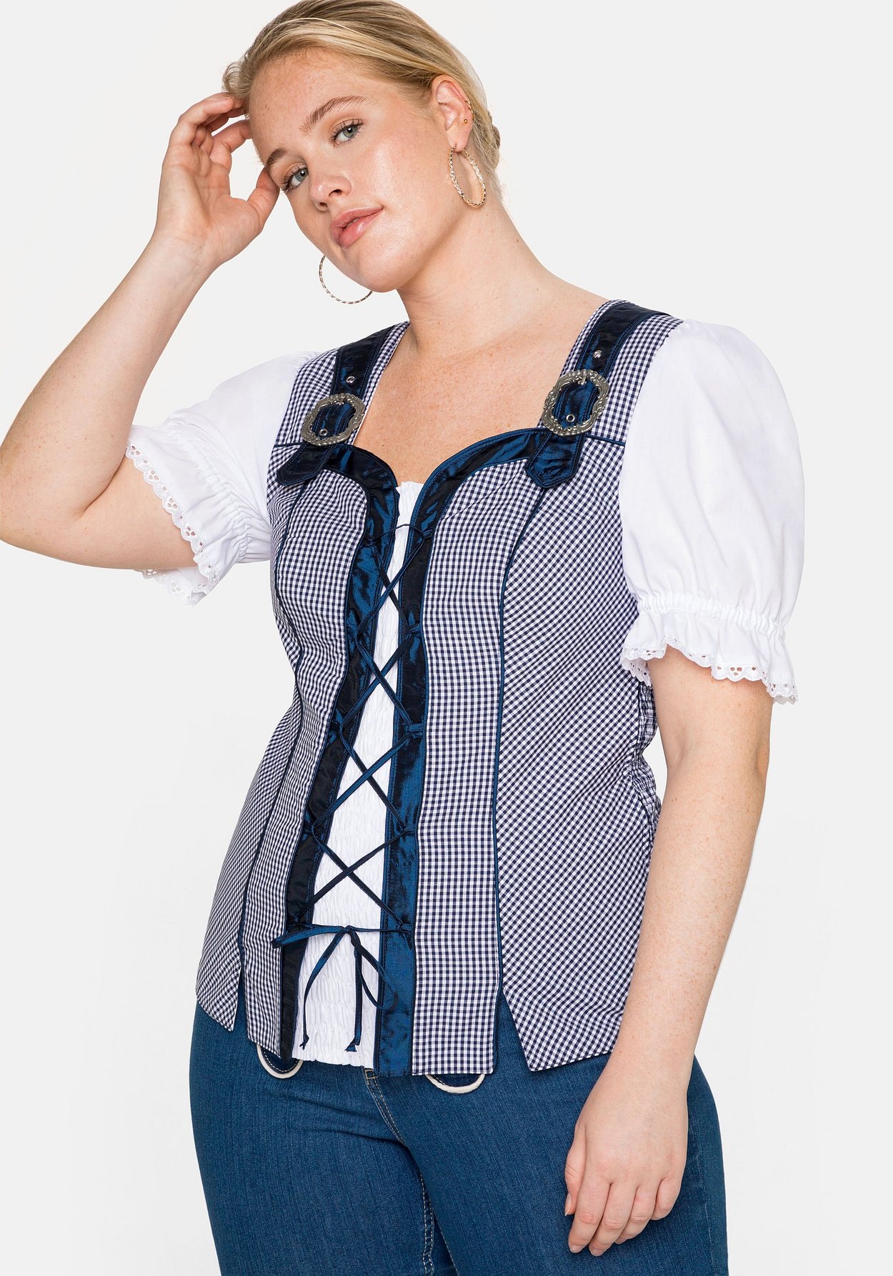Sheego Trachtenbluse »Trachtenbluse im Trachten-Look«