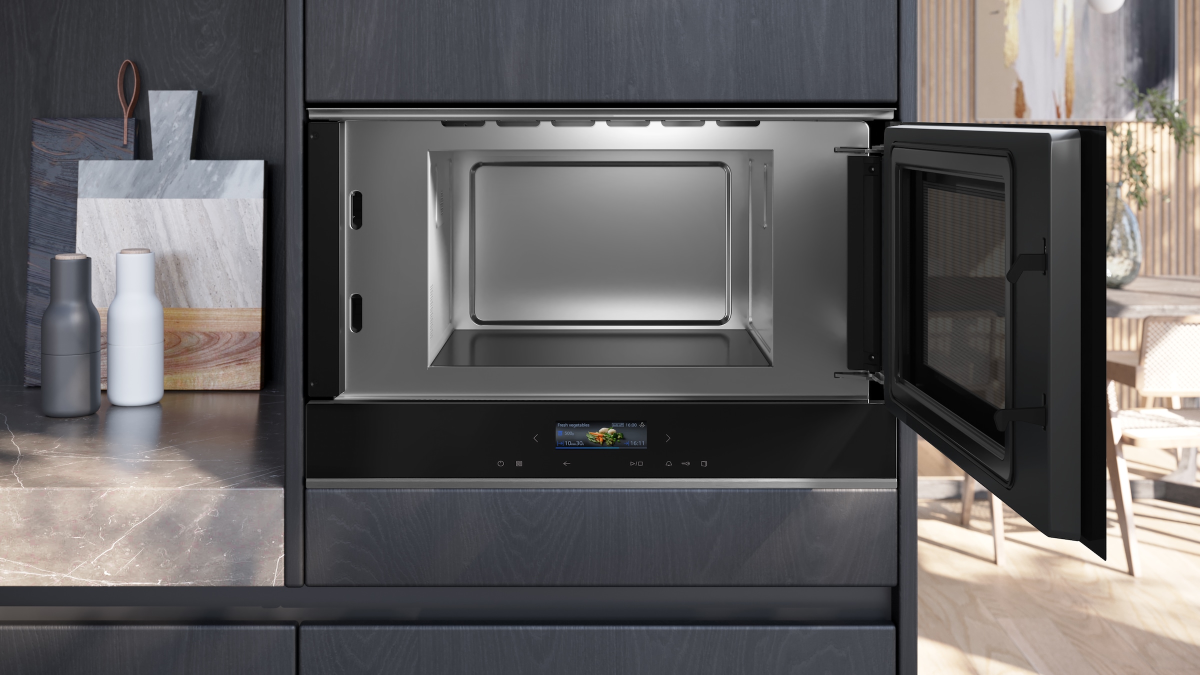 SIEMENS Einbau-Mikrowelle »BF722R1B1«, Mikrowelle, 1220 W