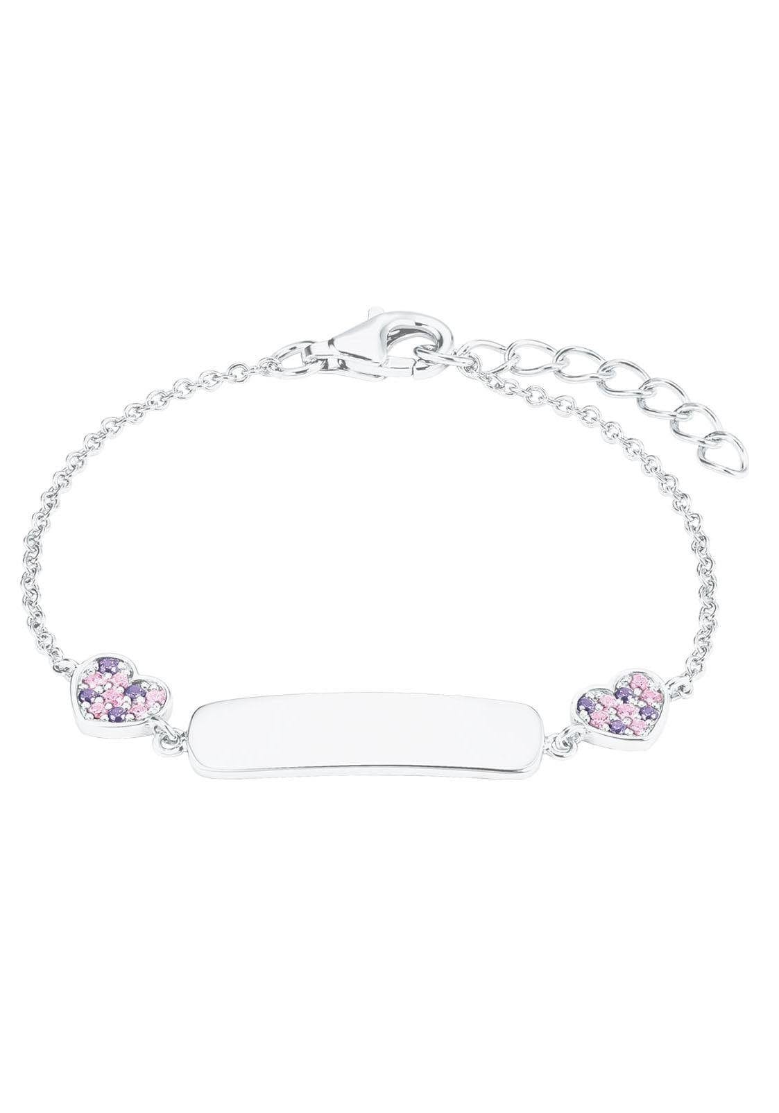 Prinzessin Lillifee Silberarmband mit Herzen, »Plakette Shop mit OTTO Online im 2027208«, Zirkonia