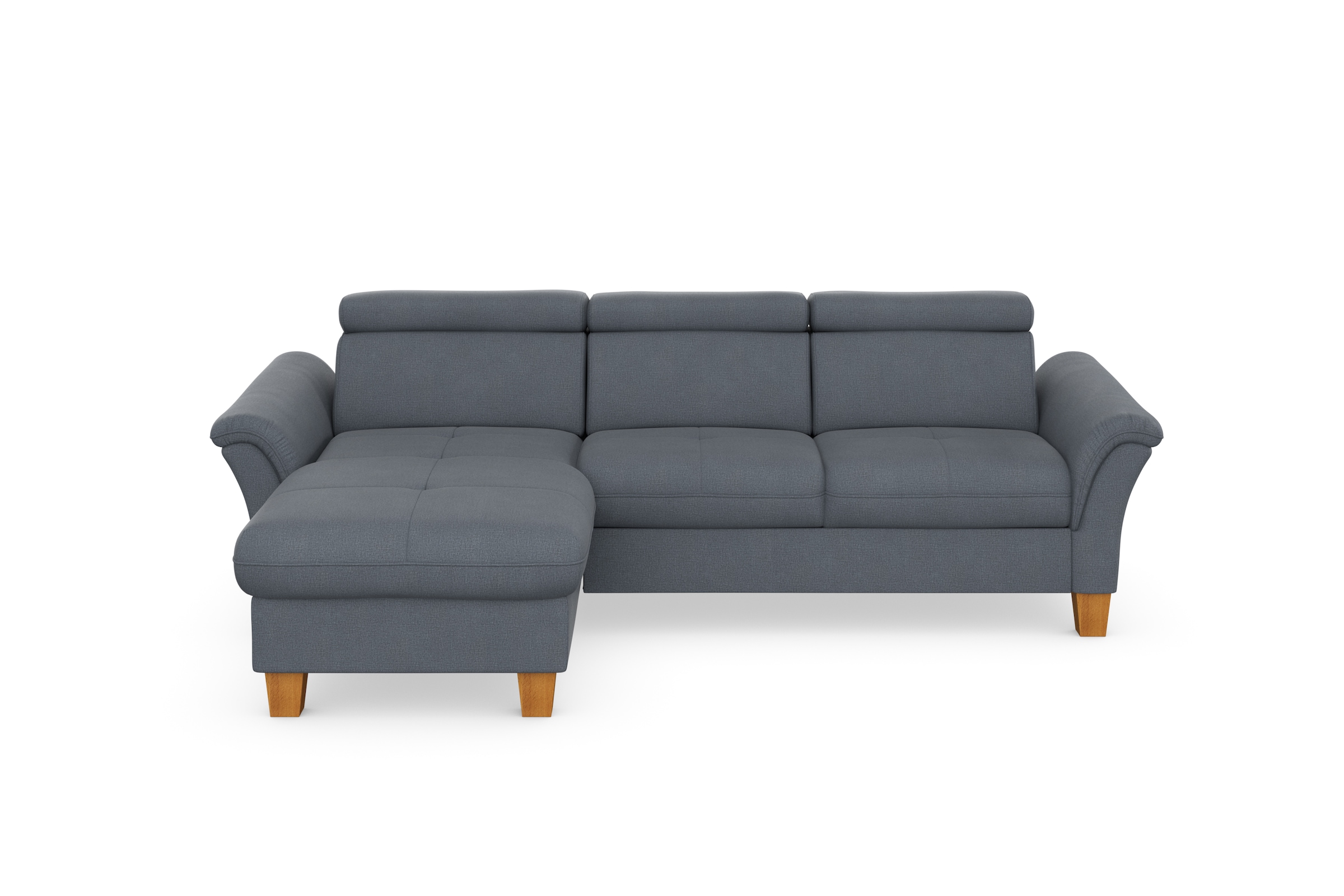 Home affaire Ecksofa »Lindgren L-Form« wahlweise mit Bett mit klappbaren Rollen, Kasten und Kopfverstellung