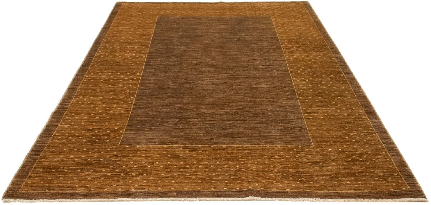 Wollteppich »Ziegler Modern Teppich handgeknüpft braun«, rechteckig, handgeknüpft