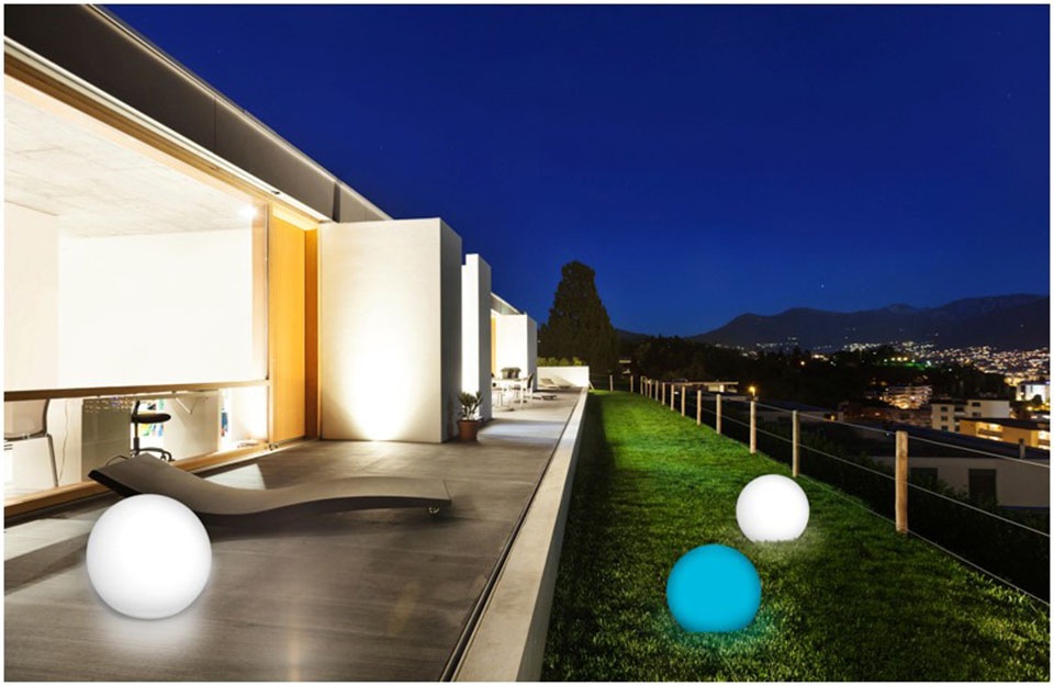 BONETTI LED Gartenleuchte »LED Solar Kugelleuchte 40 cm«, Leuchtmittel LED-Modul | LED fest integriert, schwimmfähig