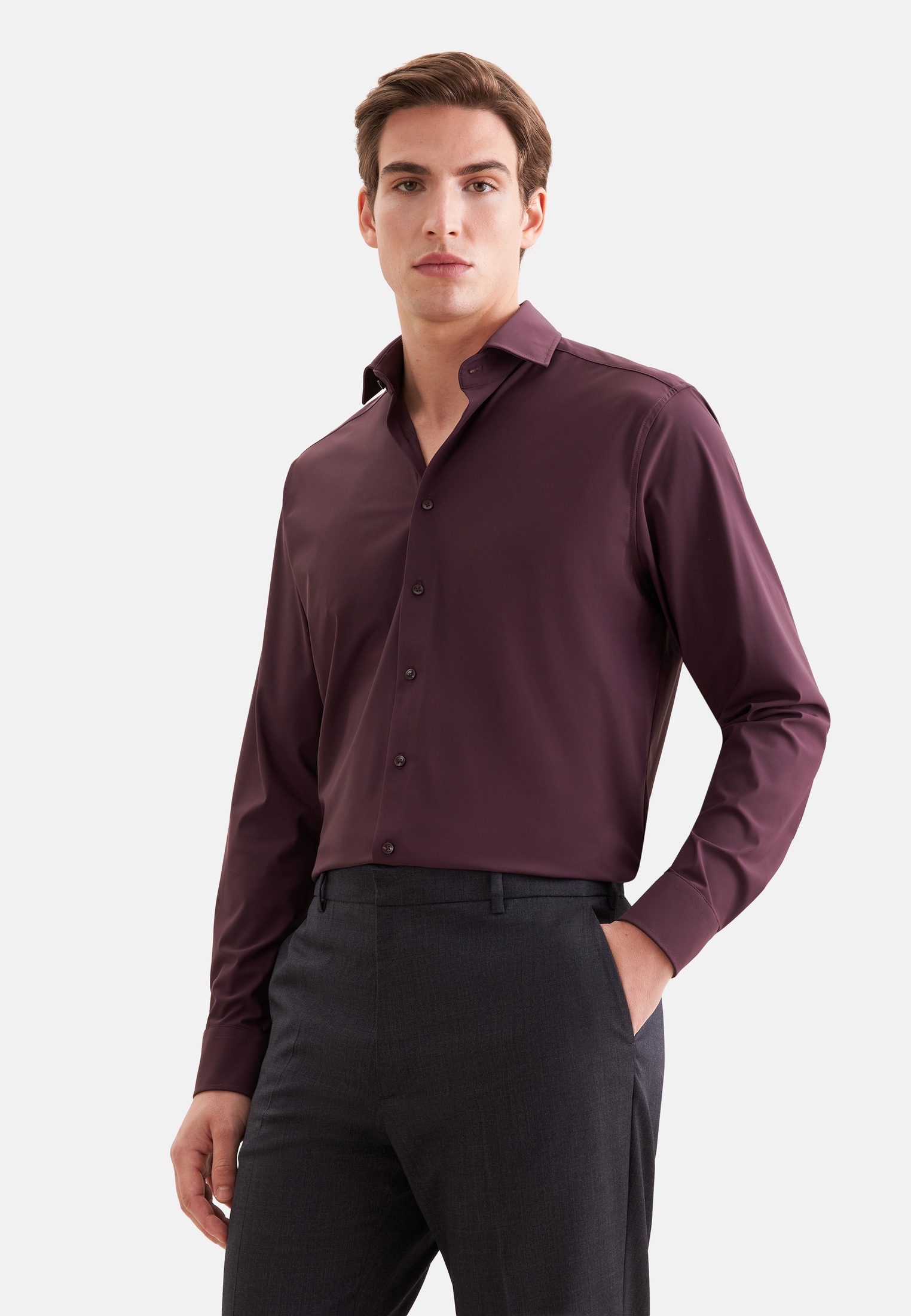 seidensticker Businesshemd »Schwarze Rose« Regular 1/1 Kentkragen Uni