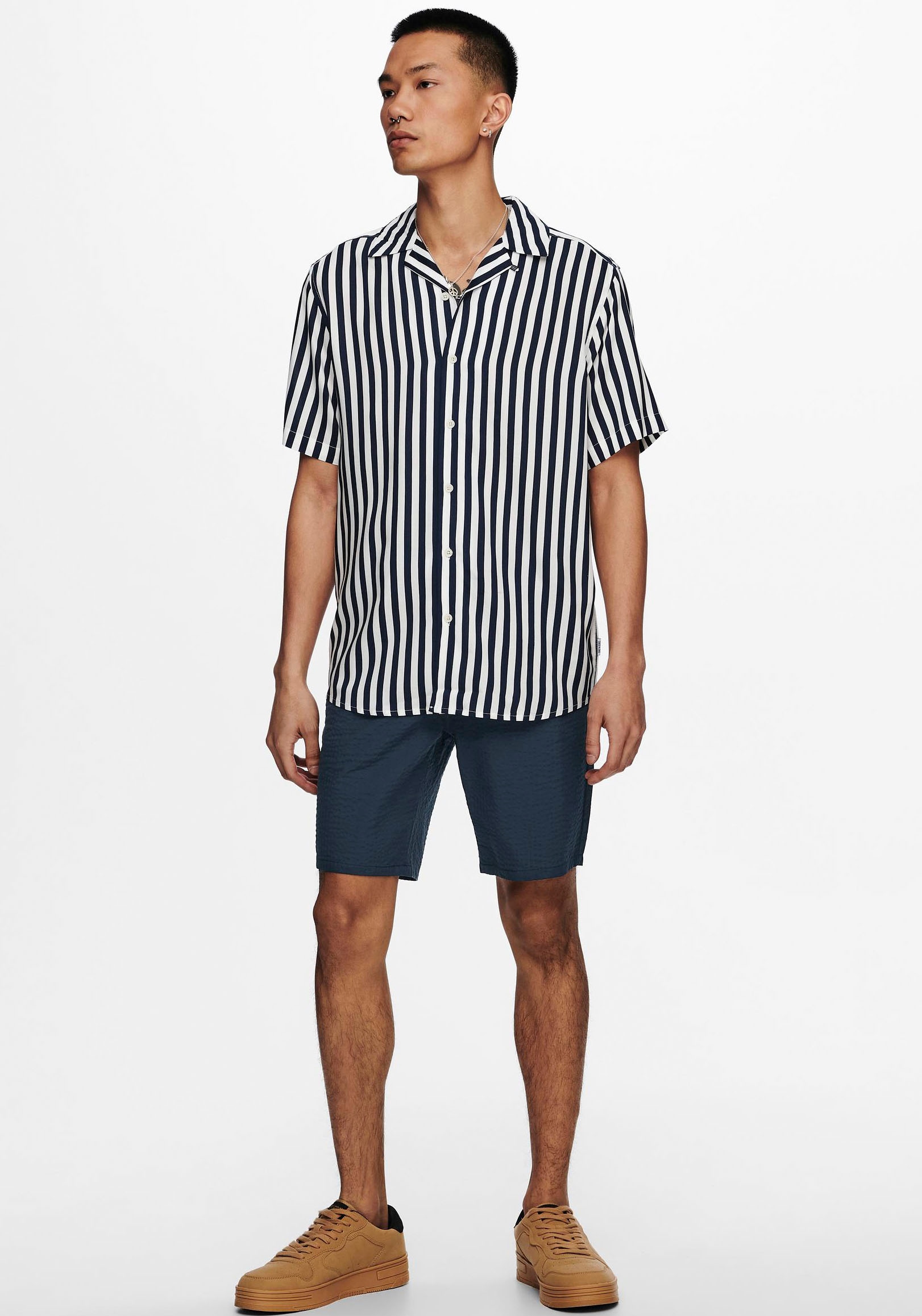 ONLY & SONS Kurzarmhemd »ONSWAYNE LIFE SS VISCOSE«