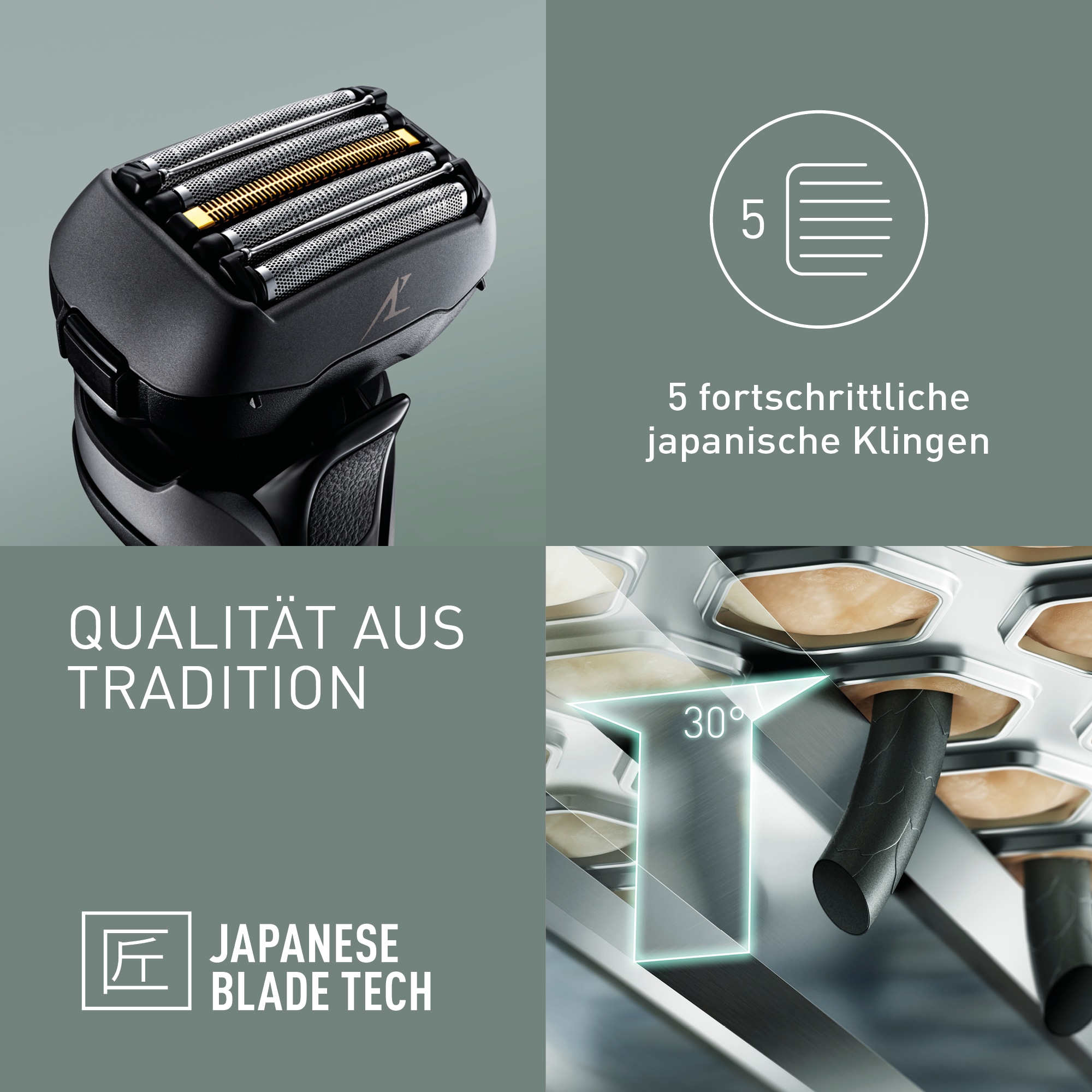 Panasonic Elektrorasierer »Series 900 Premium Rasierer ES-LV9U«, Reinigungsstation, Langhaartrimmer
