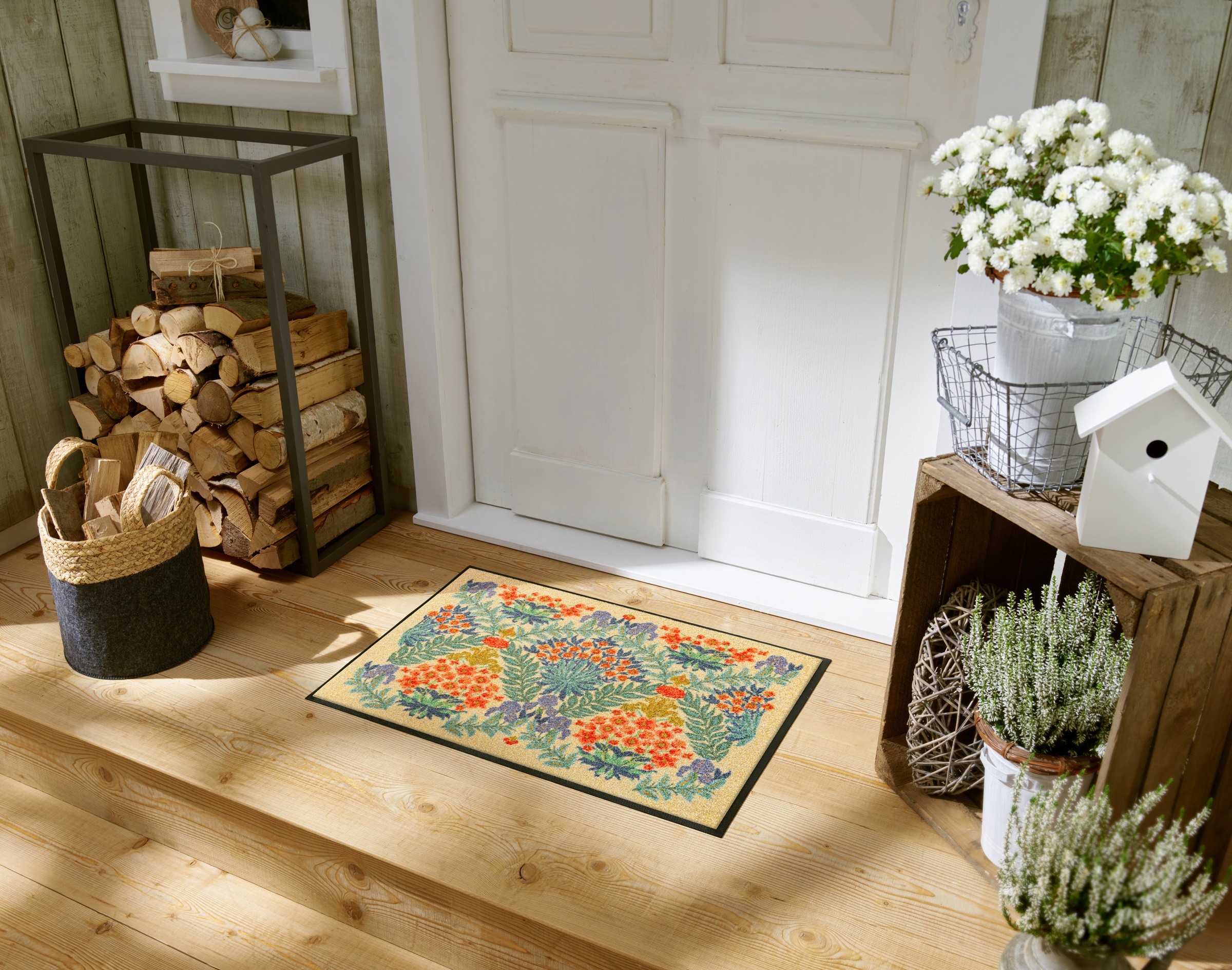 wash+dry by Kleen-Tex Fußmatte »Flower Bouquet Daylight« rechteckig 7 mm Höhe auch als Läufer erhätlich, waschbar und trocknergeeignet