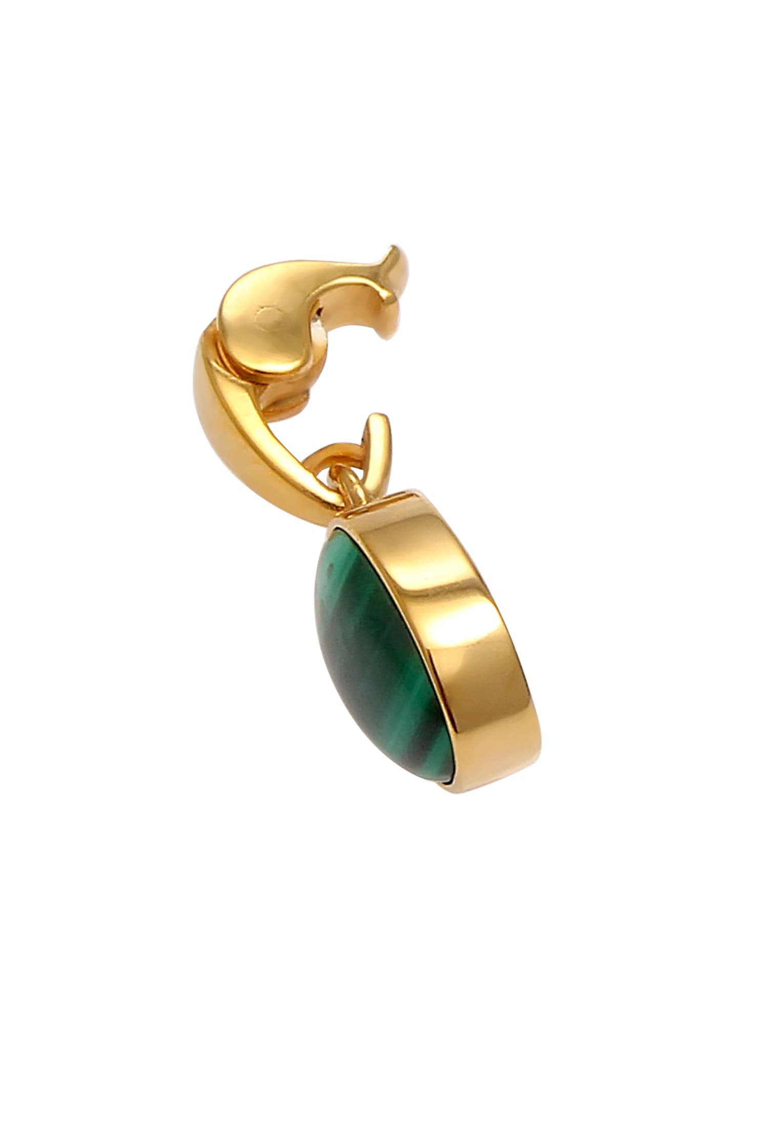 Nenalina Medallionanhänger »Anhänger Edelstein Malachit Cabochon Oval 925 Silber«