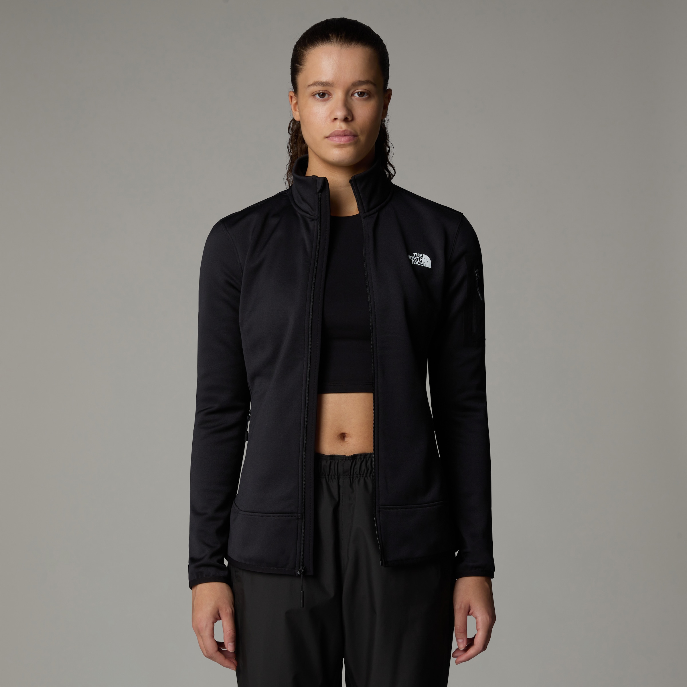 The North Face Fleecejacke »W MISTYESCAPE FLEECE« für Sport- und Outdooraktivitäten, dehnbares Material
