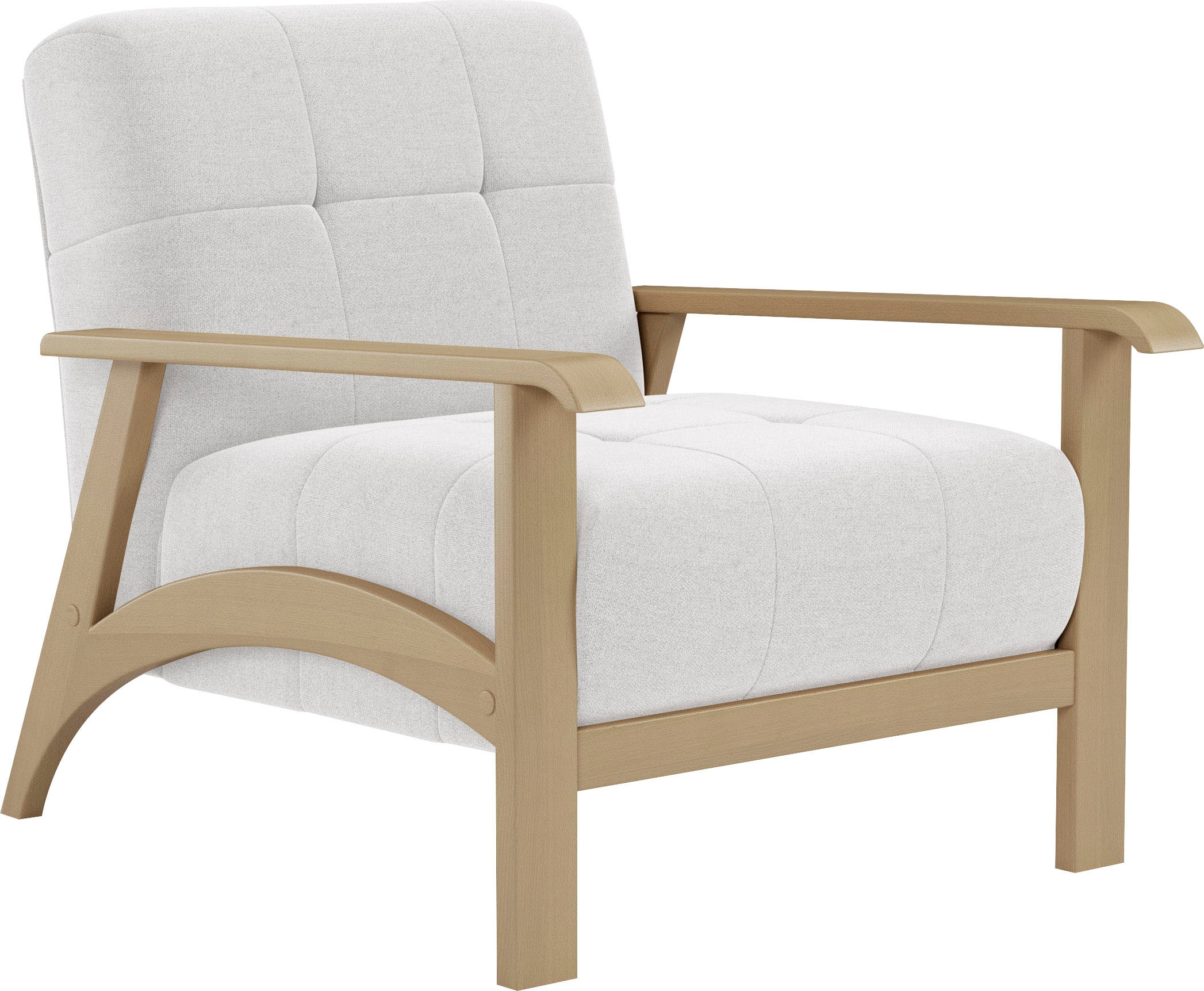sit&more Sessel »Billund«, Armlehnen aus Buchenholz in natur, verschiedene Bezüge und Farben