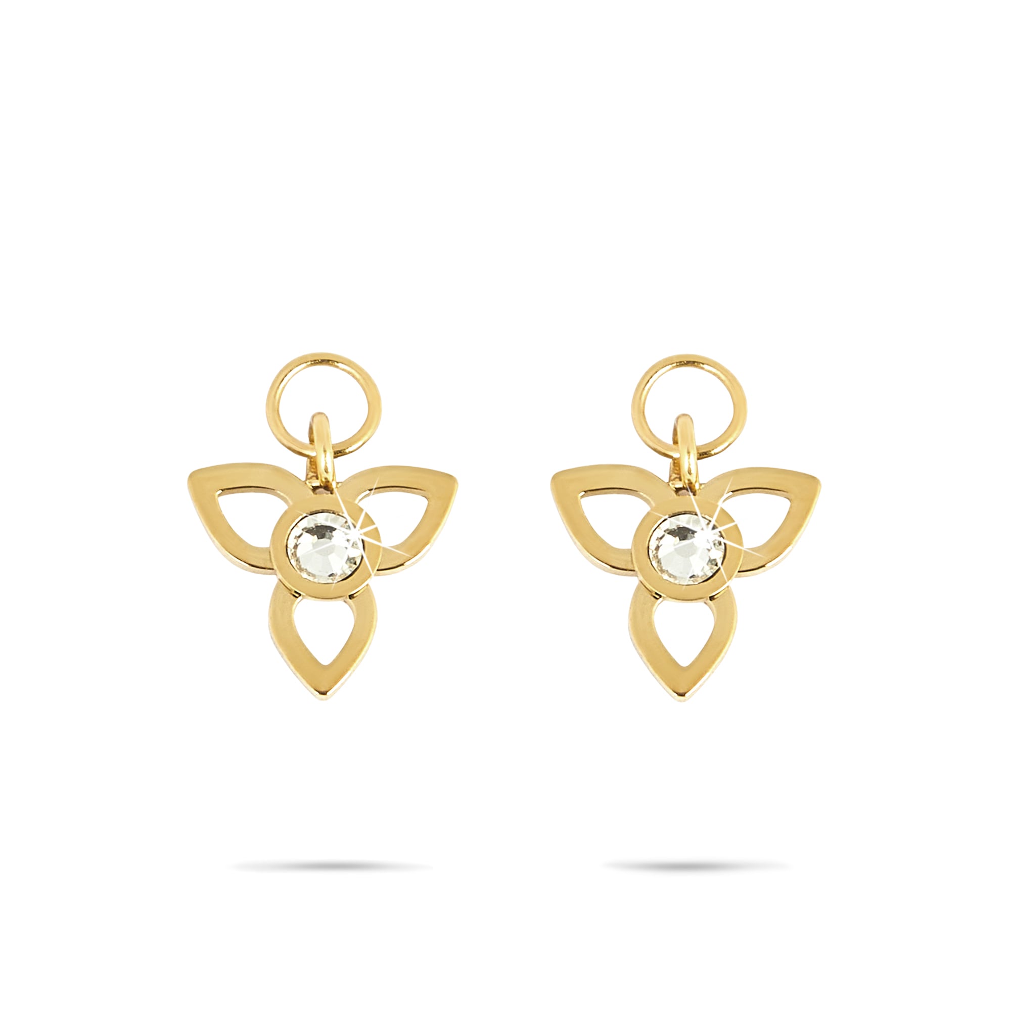 Tamaris Paar Creolen »Schmuck Geschenk Creolen mit abnehmbaren Einhängern in Blüten-Otpik« mit Zirkonia (synth.)