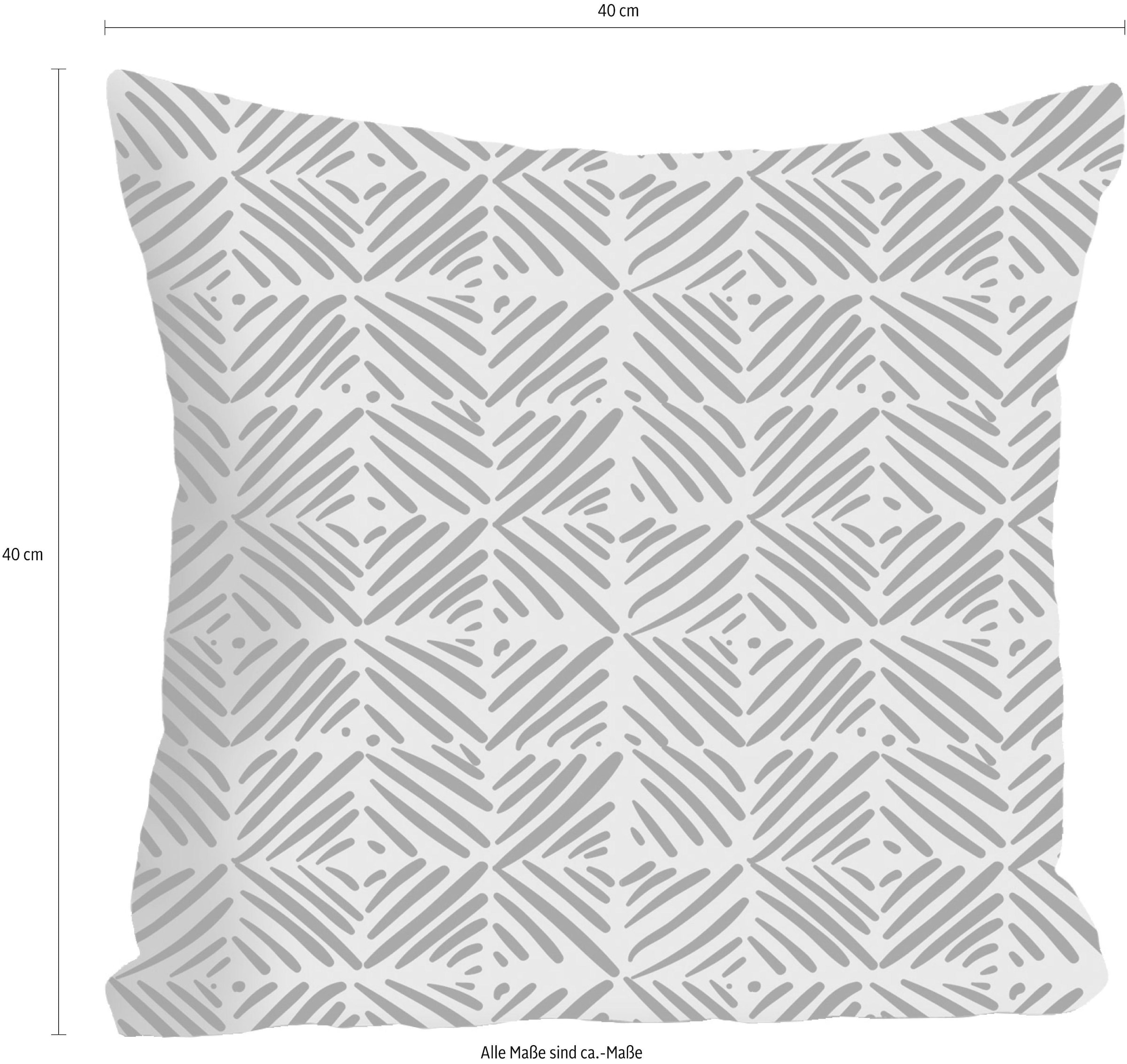 queence Dekokissen »»Quadrate«« Kissenhülle ohne Füllung, 1 Stück