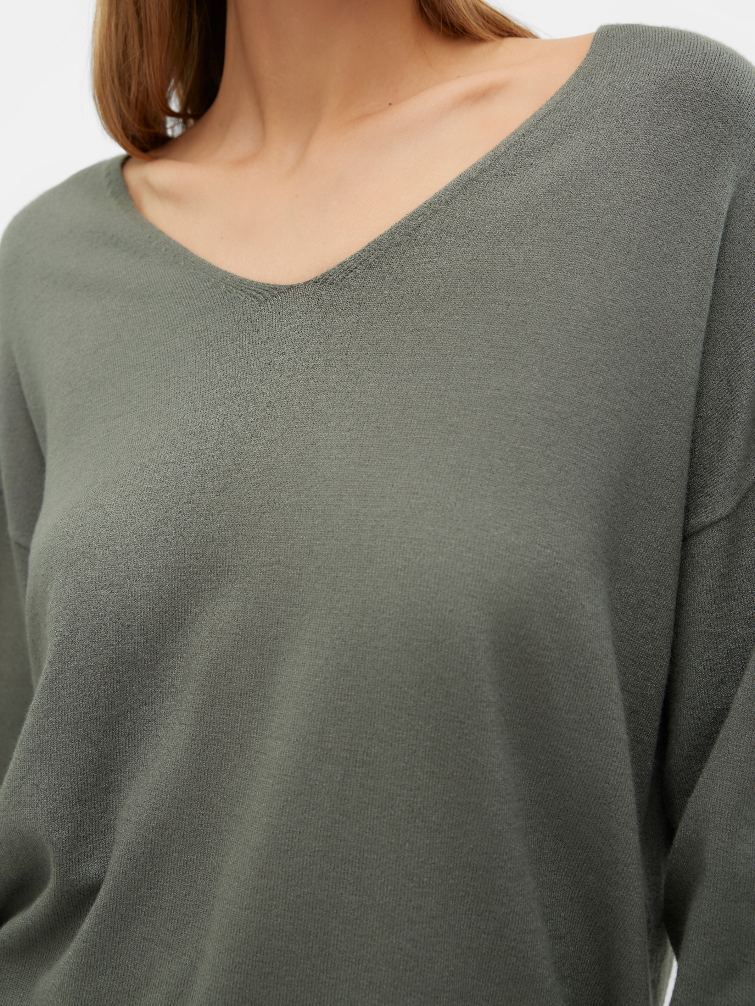 Vero Moda V-Ausschnitt-Pullover »VMBREEZE LS V-NECK PULLOVER GA BOO«