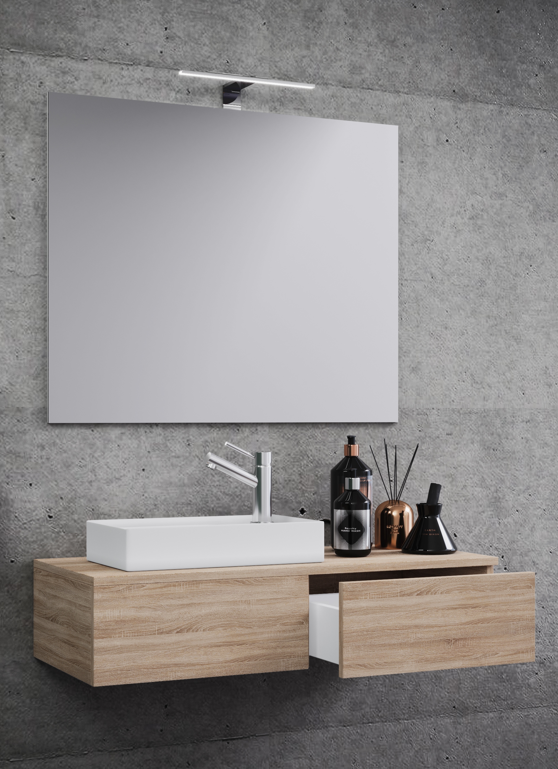VCM Waschbeckenunterschrank »VCM 3-tlg Set | Waschplatz für Gäste WC | Gästebad | Waschtisch | Badezimmer Set - Gudas SP«, (3 St.)