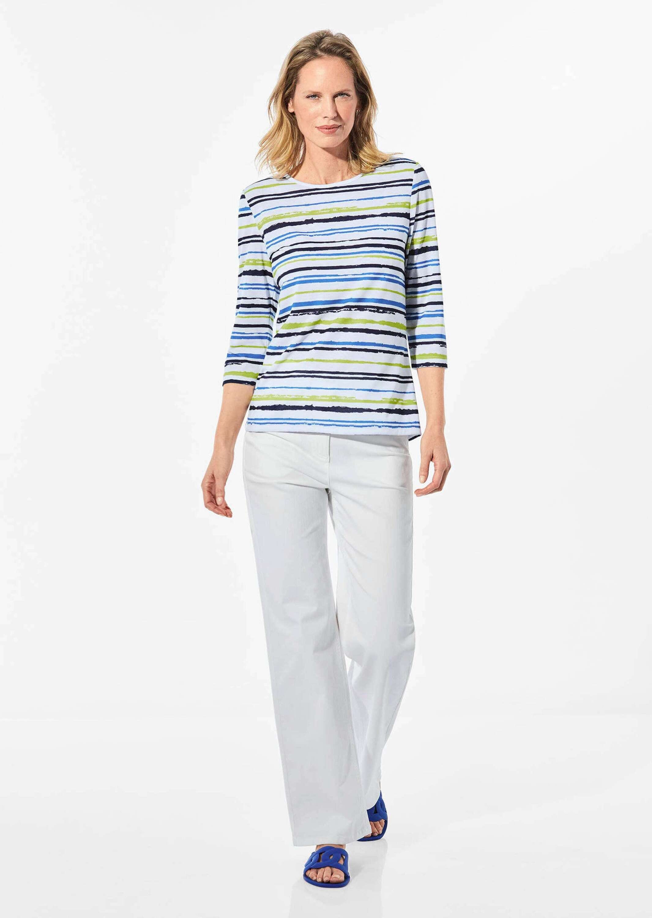 GOLDNER 3/4-Arm-Shirt »Pflegeleichtes Shirt in Ringeloptik« Ohne