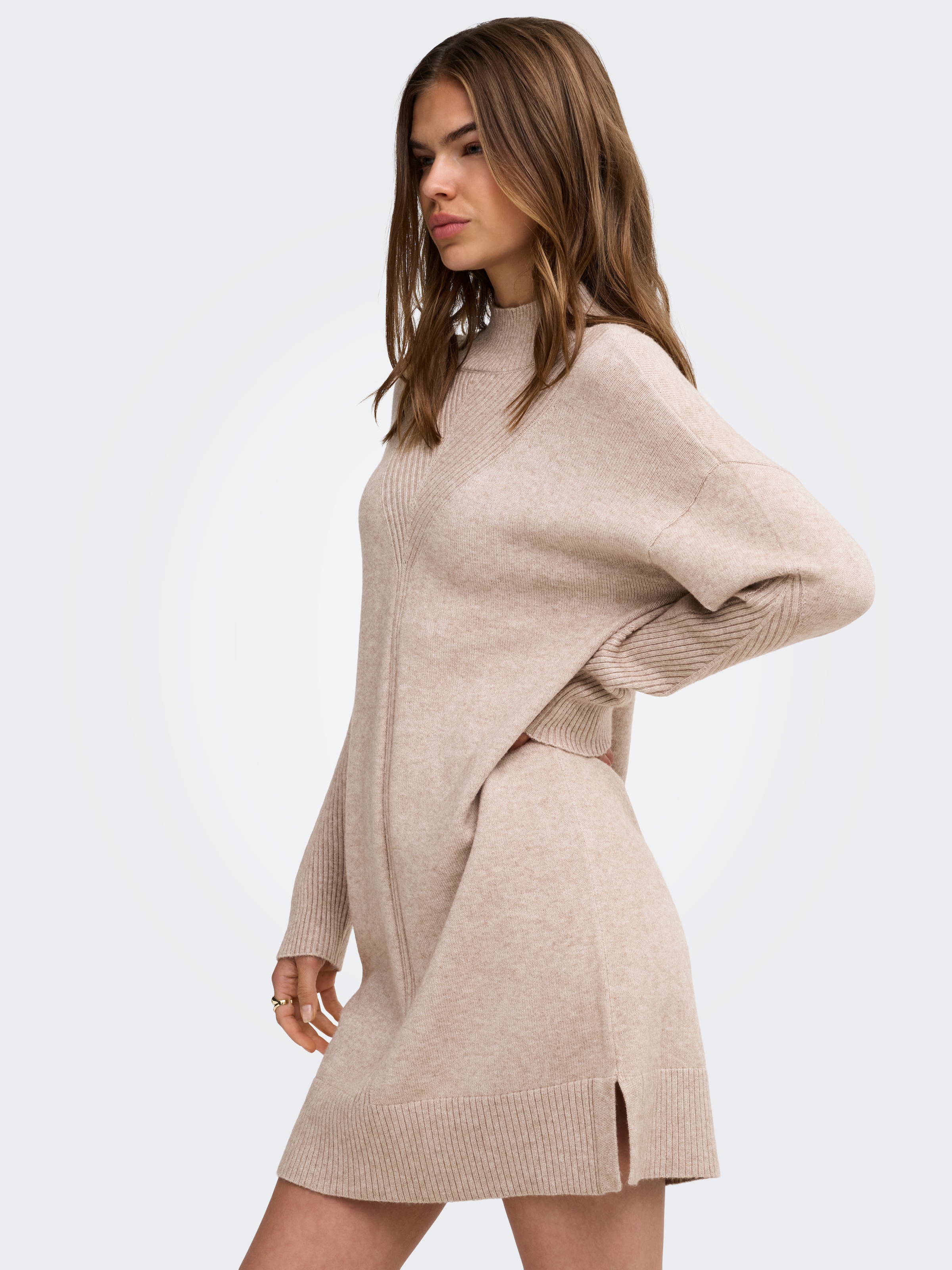 ONLY Strickkleid »ONLPRINCESS LS HIGHNECK DRESS KNT« Viskosemischung, regular fit