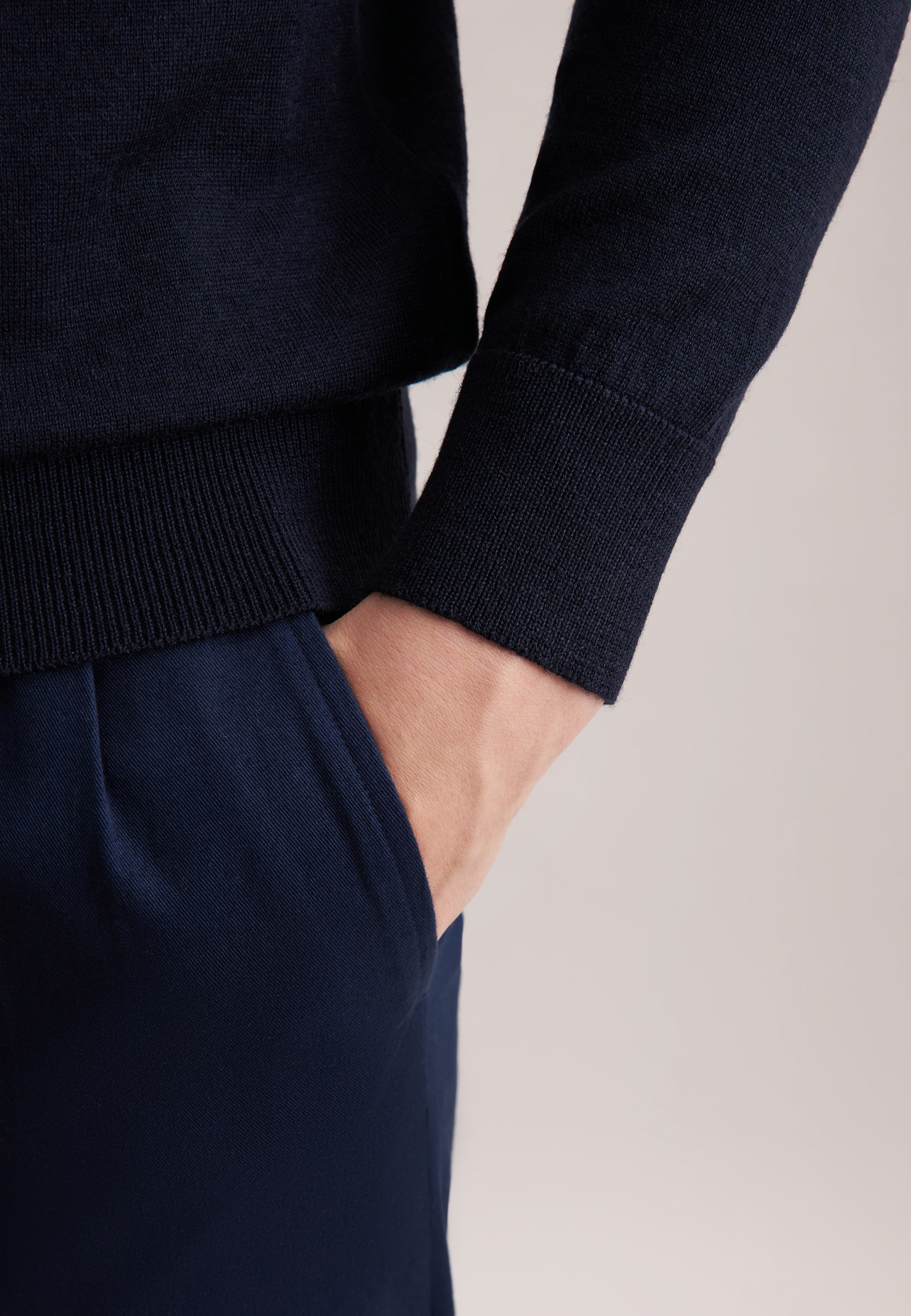 seidensticker Polokragenpullover »Schwarze Rose« 1/1 Kragen Uni