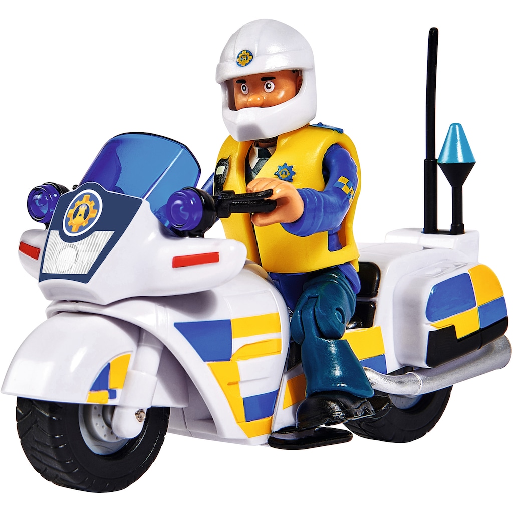 SIMBA Spielzeug-Motorrad »Feuerwehrmann Sam, Polizei Motorrad mit Figur«