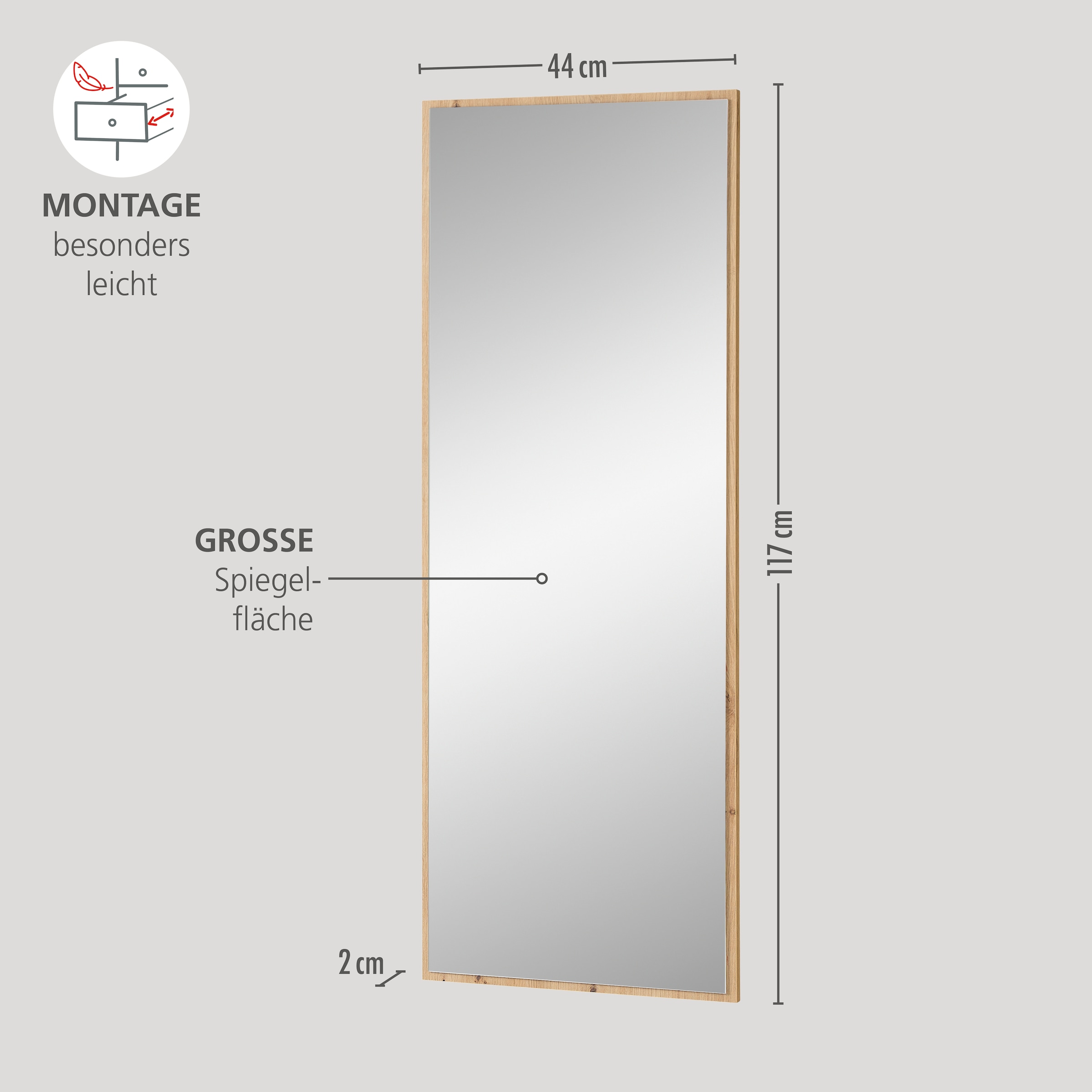 Innostyle Garderoben-Set »Bari Garderobenprogarmm, BxHxT 206x202x38 cm« Set, 4 Stk. tlg.