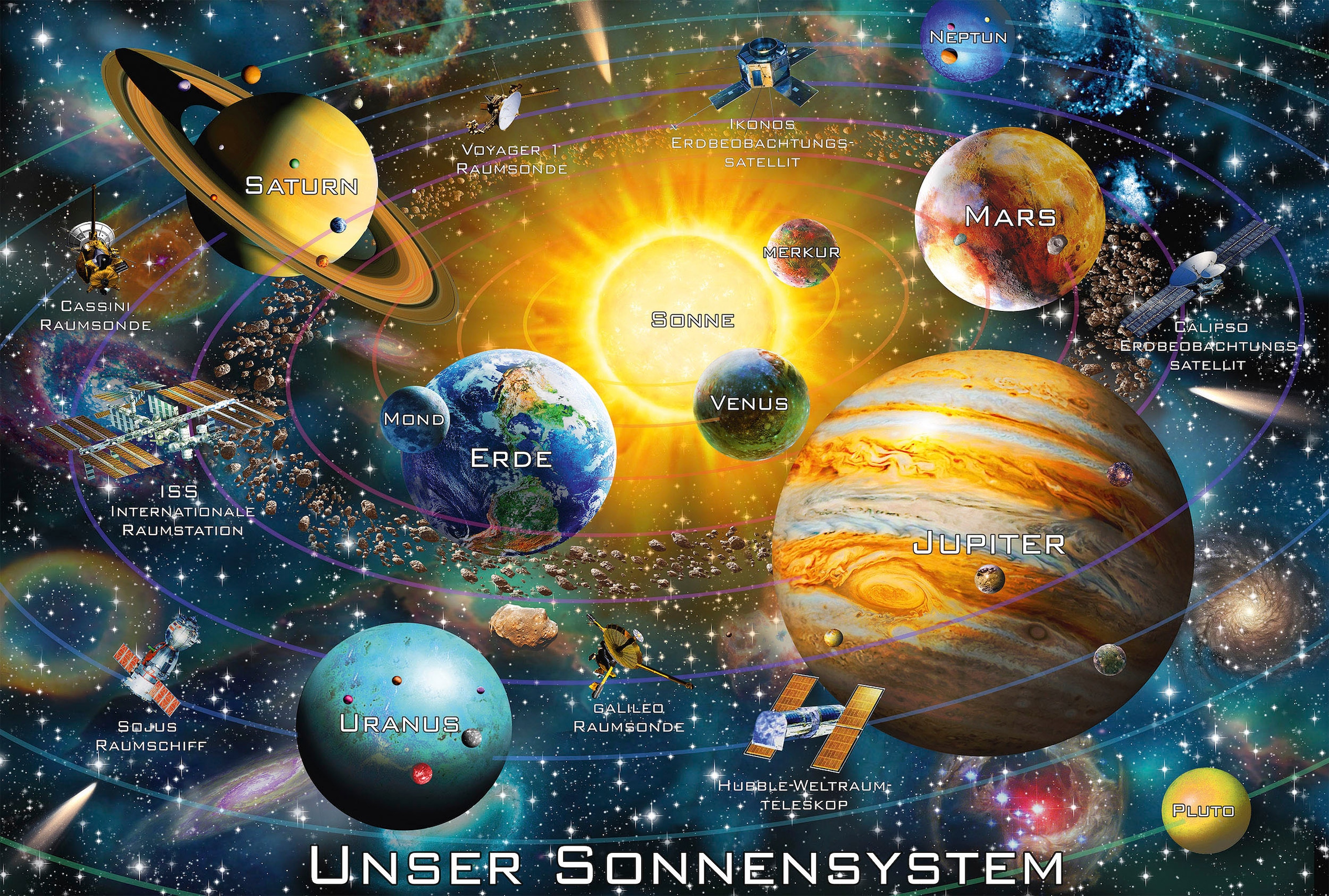 Schmidt Spiele Puzzle »Unser Sonnensystem«, (200 tlg.)