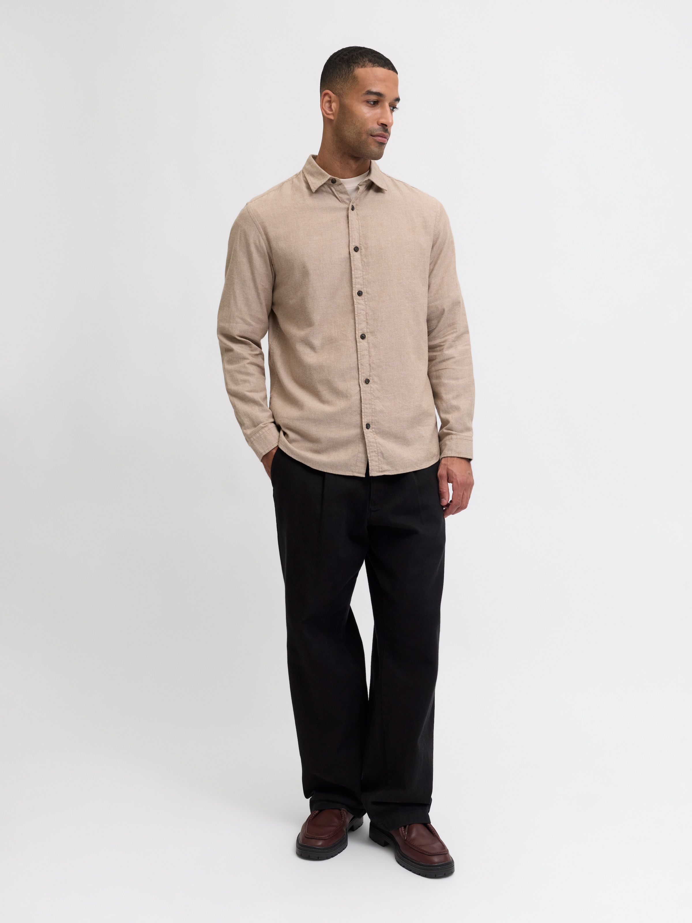 Jack & Jones Langarmhemd »JJECLASSIC MELANGE SHIRT L/S NOOS«