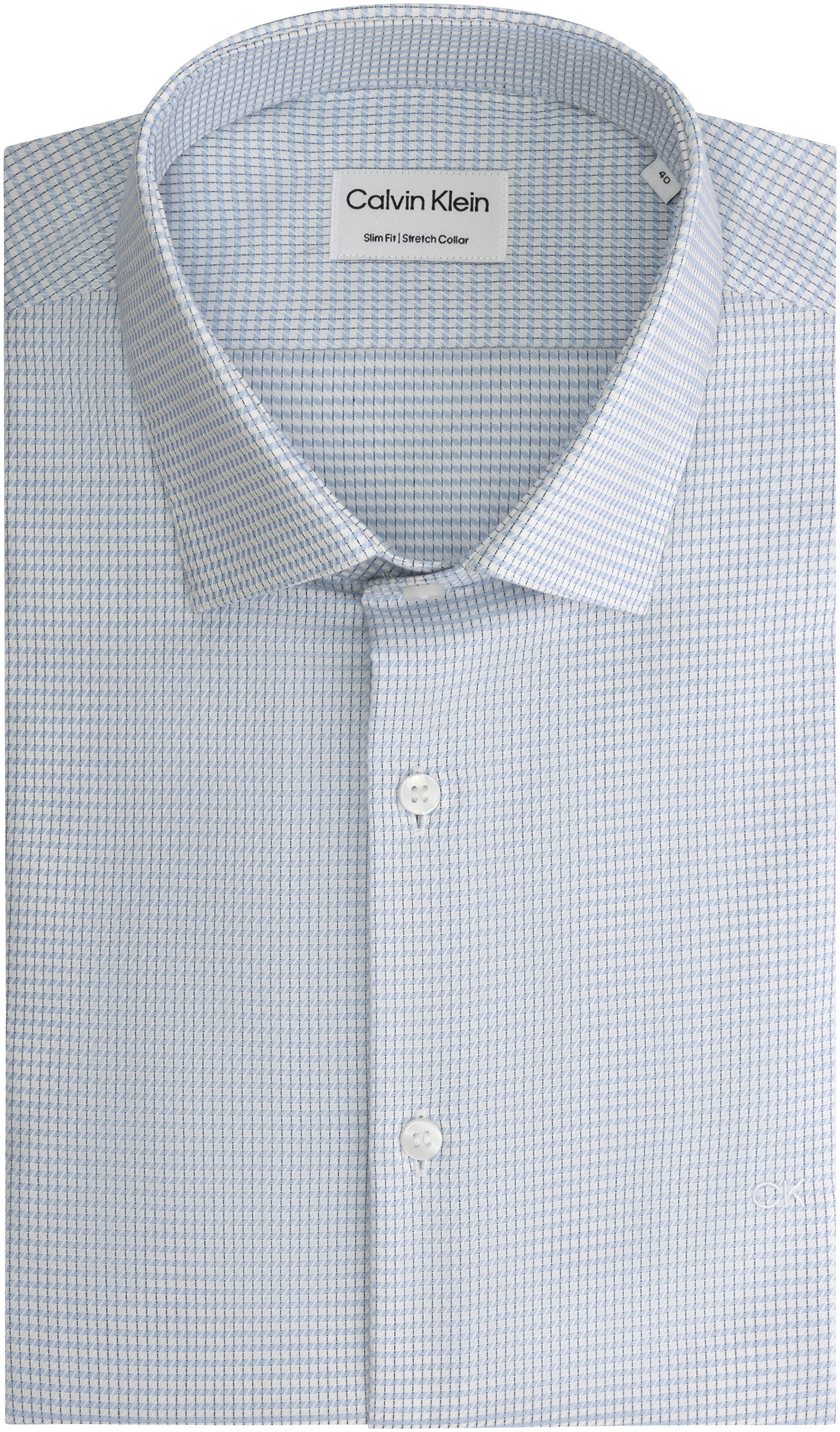 Calvin Klein Langarmhemd »STRETCH COLLAR CHECK SLIM SHIRT«