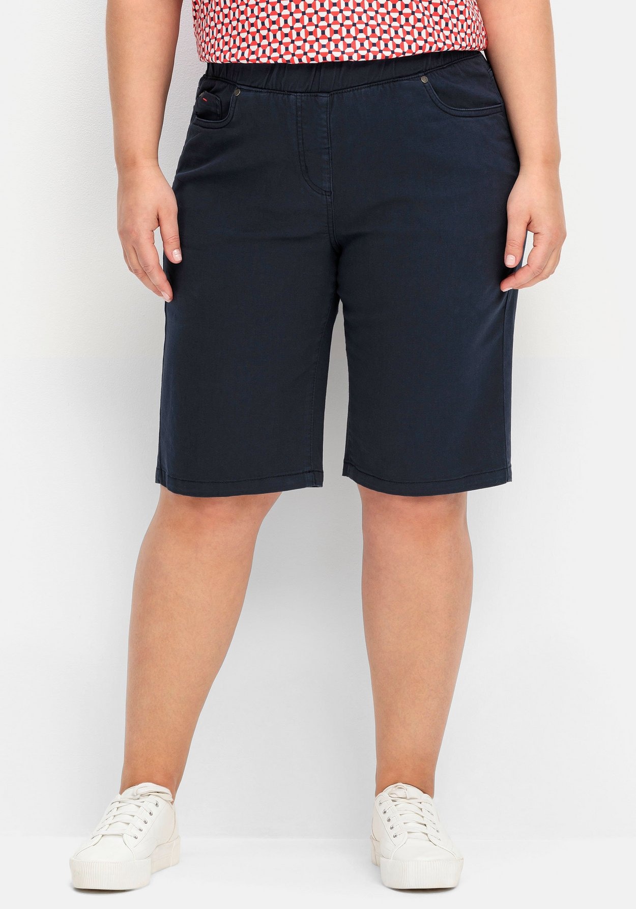 Sheego Bermudas »Twill-Bermudas in 5-Pocket-Form, mit Gummizugbund«